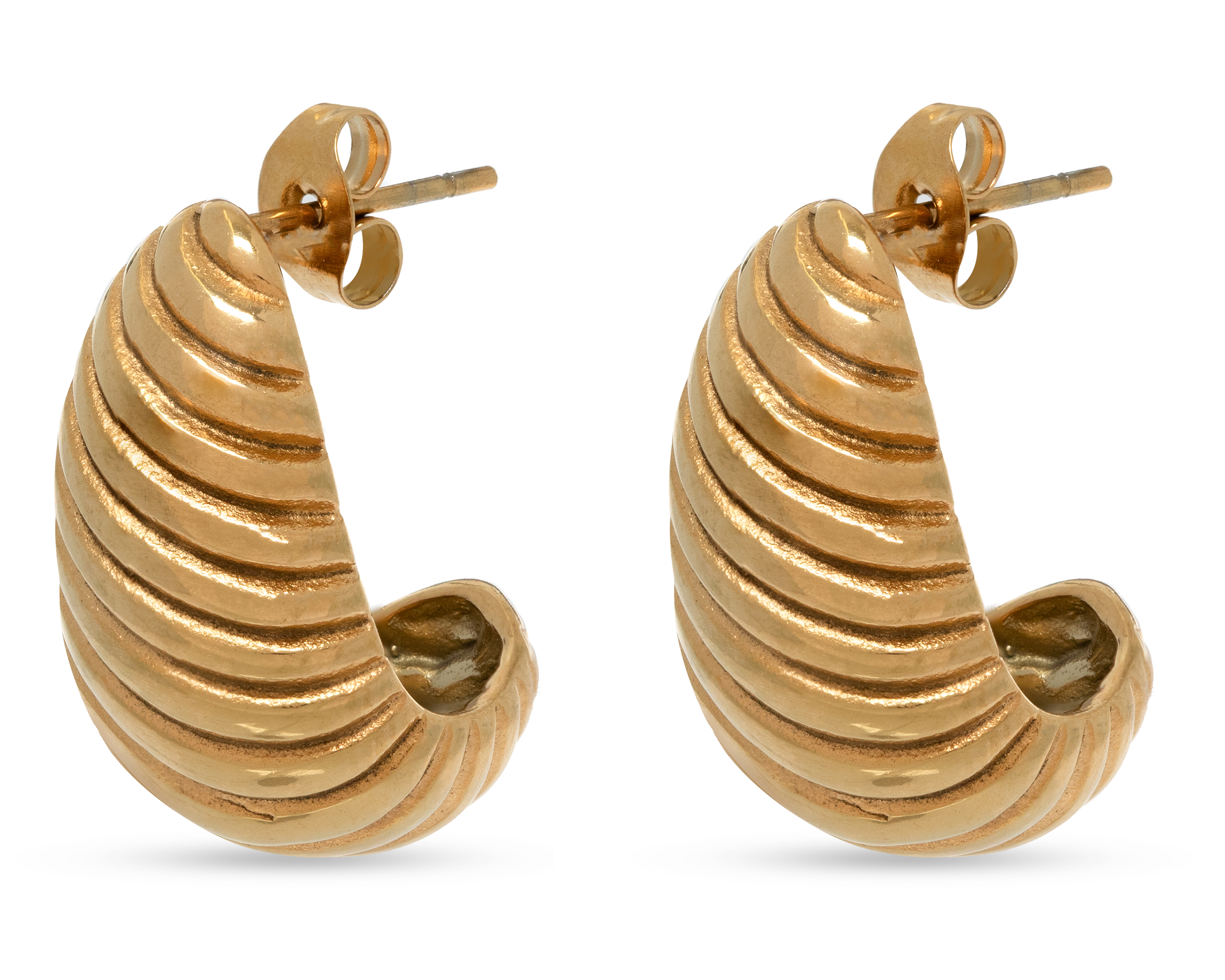 Foto 3 pulgar | Foto 2 | Aretes de Chapa de Oro Zhefan