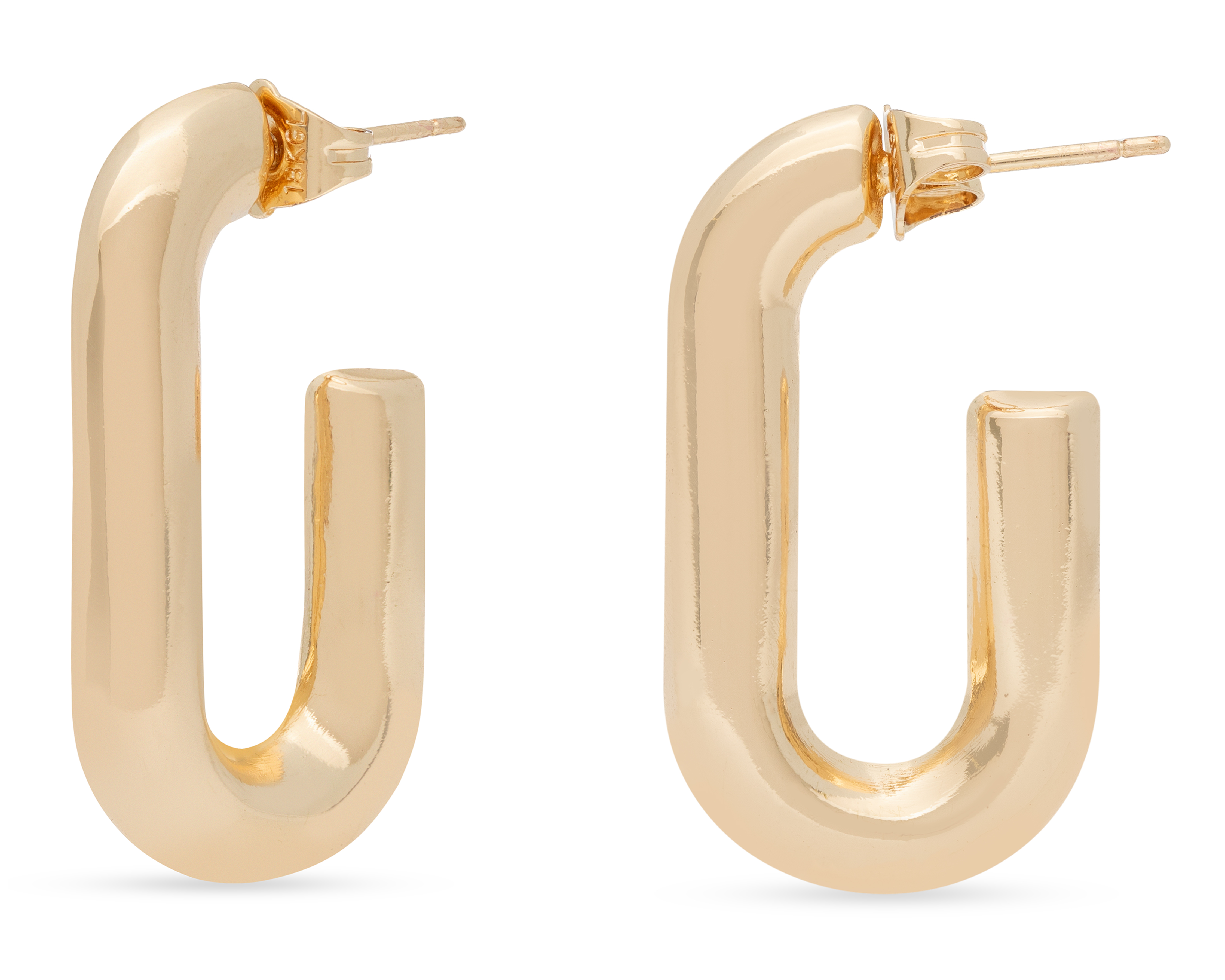 Foto 2 pulgar | Foto 1 | Aretes de Chapa de Oro 14K Tique