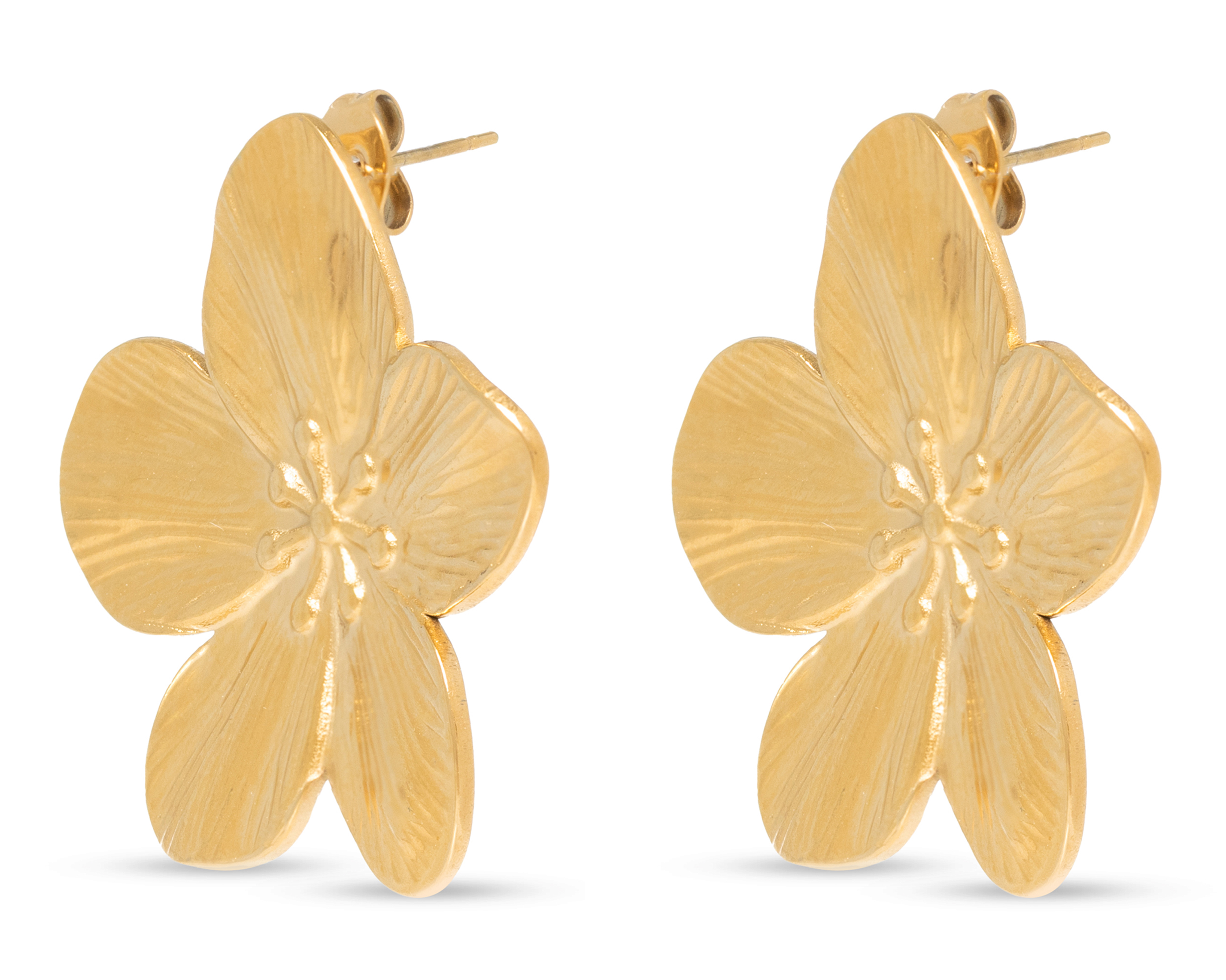 Foto 2 | Foto 2 | Aretes Flor de Acero Inoxidable Start