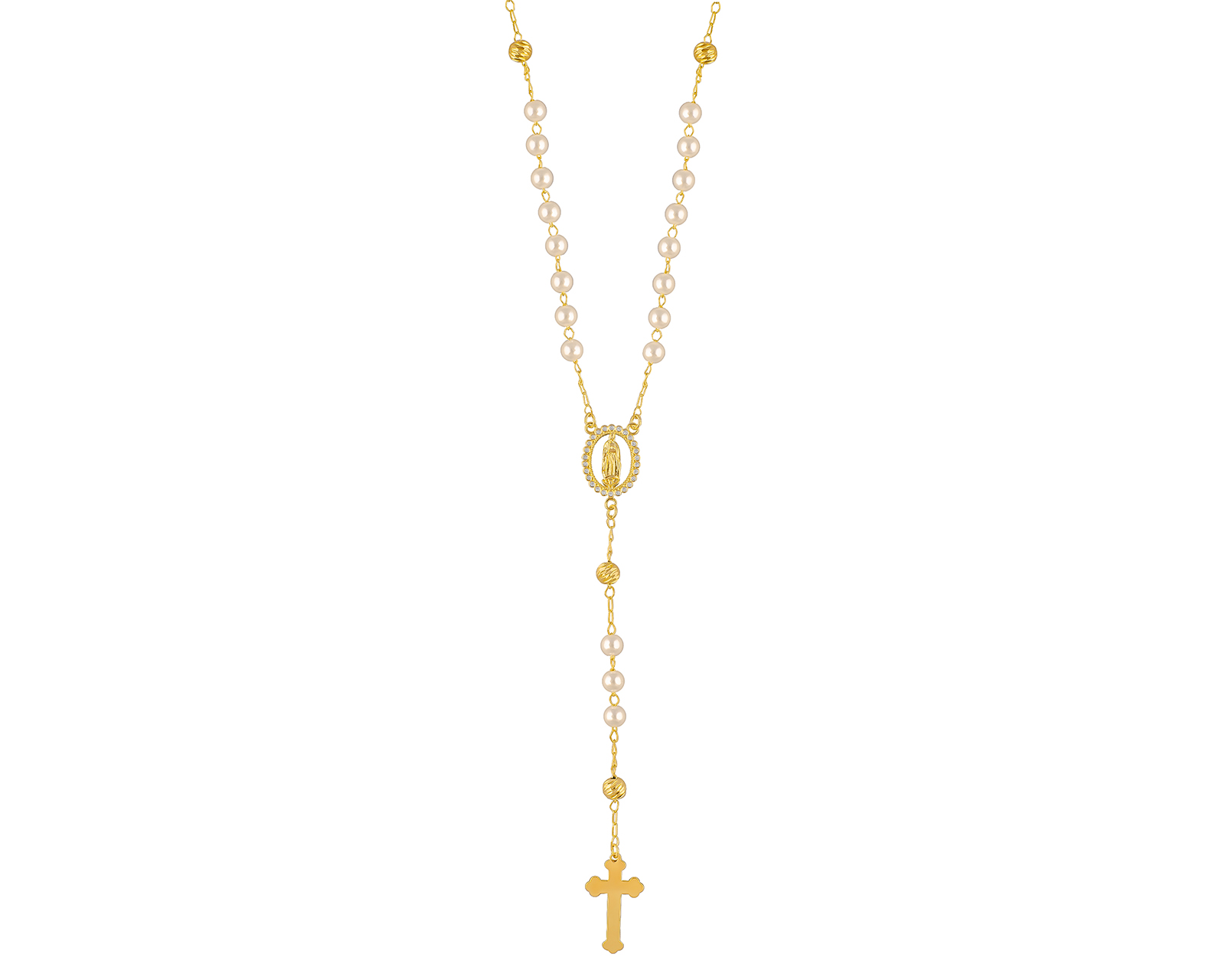 Rosario de Chapa de Oro 18K Plafer