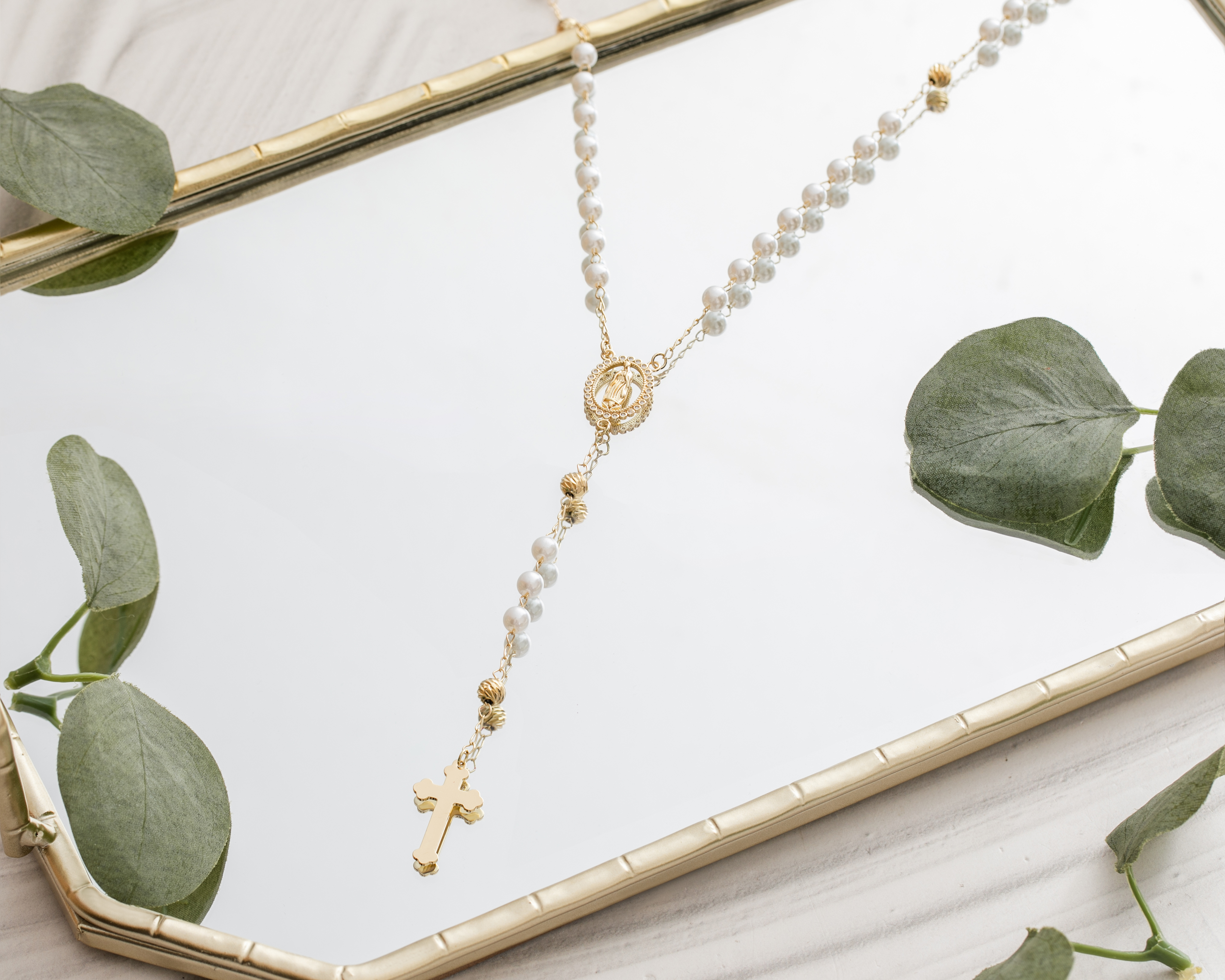 Foto 5 pulgar | Foto 4 | Rosario de Chapa de Oro 18K Plafer