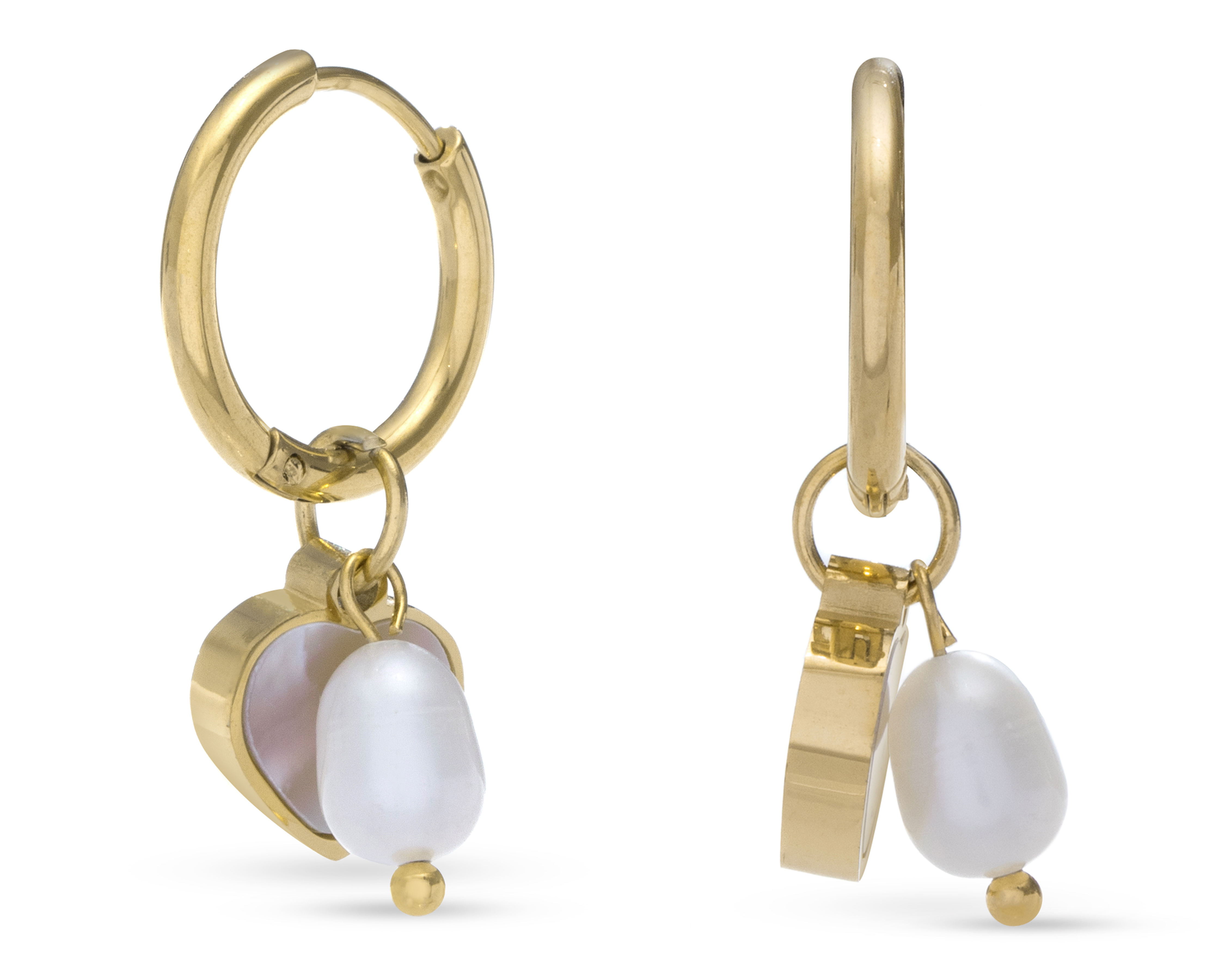 Foto 1 | Foto 1 | Arracadas Corazón de Acero Inoxidable Thinner