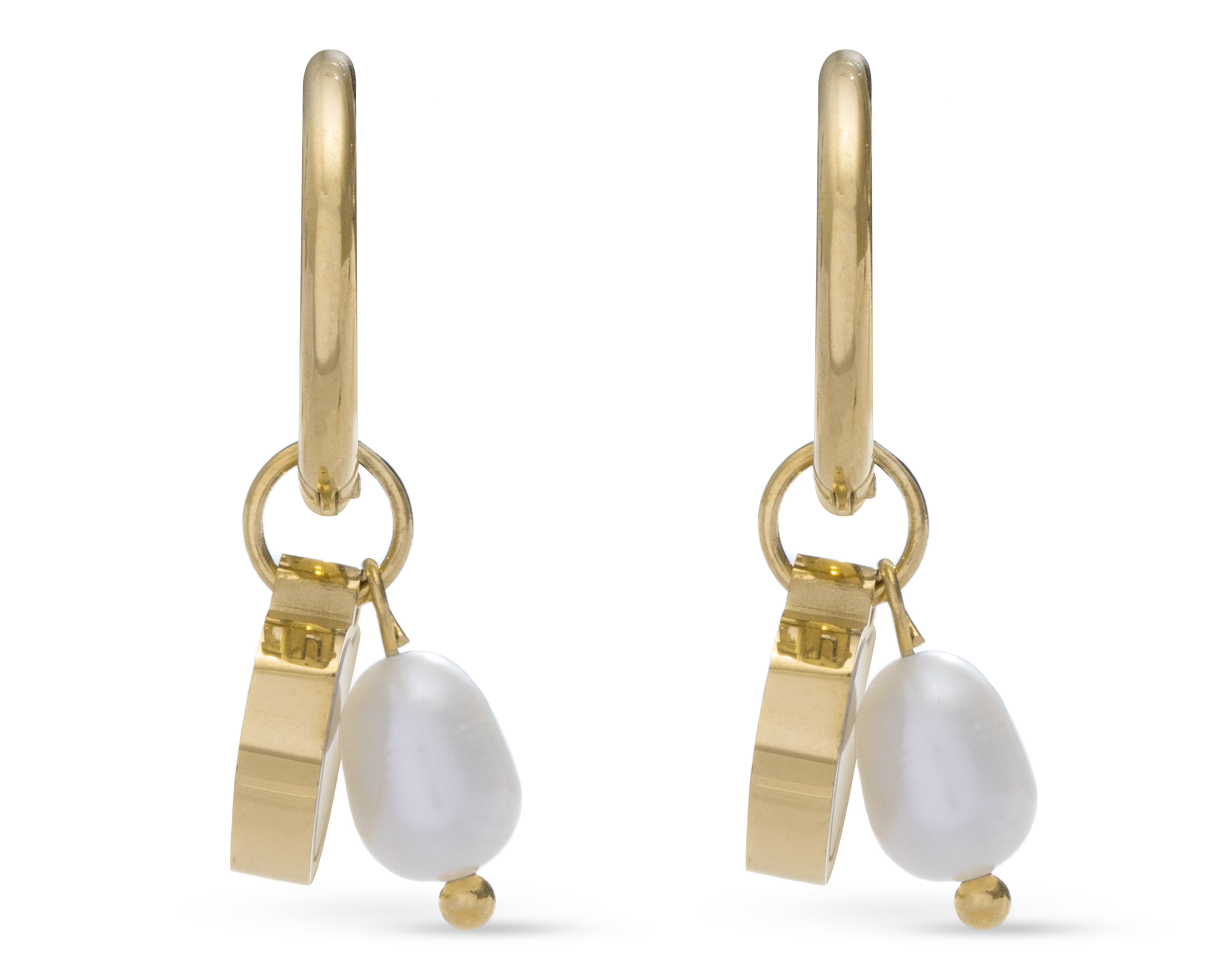 Foto 3 pulgar | Foto 2 | Arracadas Corazón de Acero Inoxidable Thinner