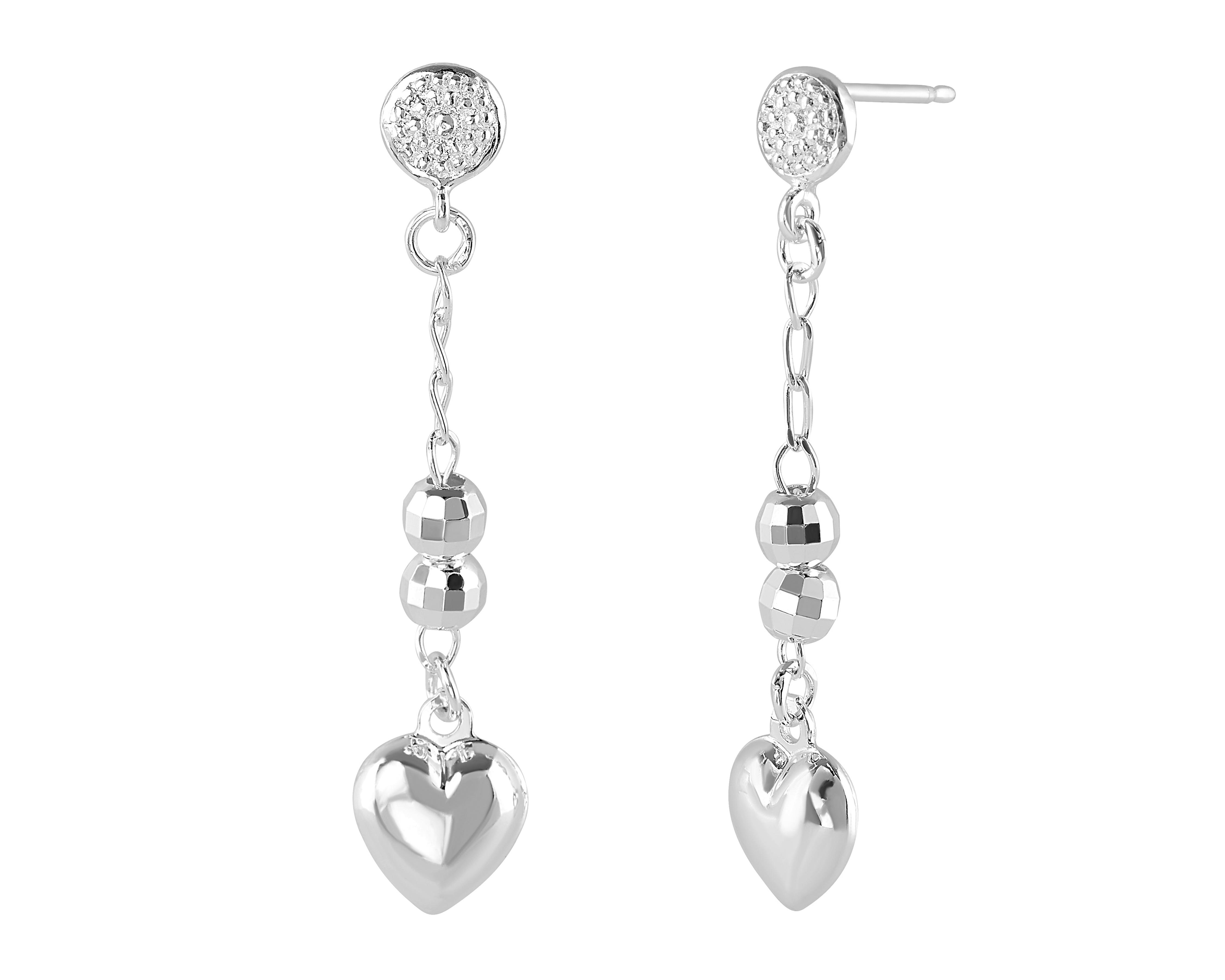 Aretes Corazón de Plata Sahara