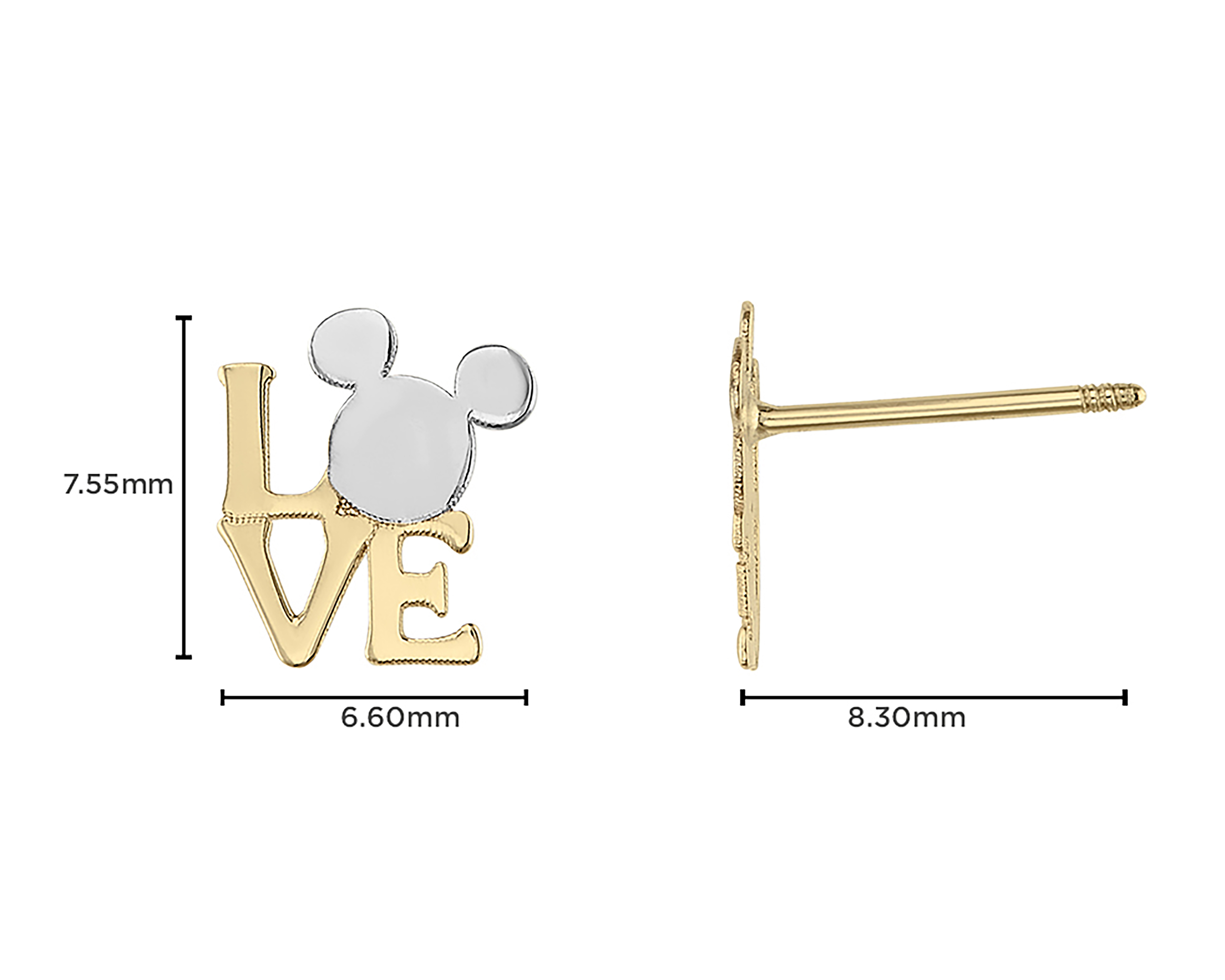 Foto 5 | Foto 5 | Broqueles de Oro 10K Disney