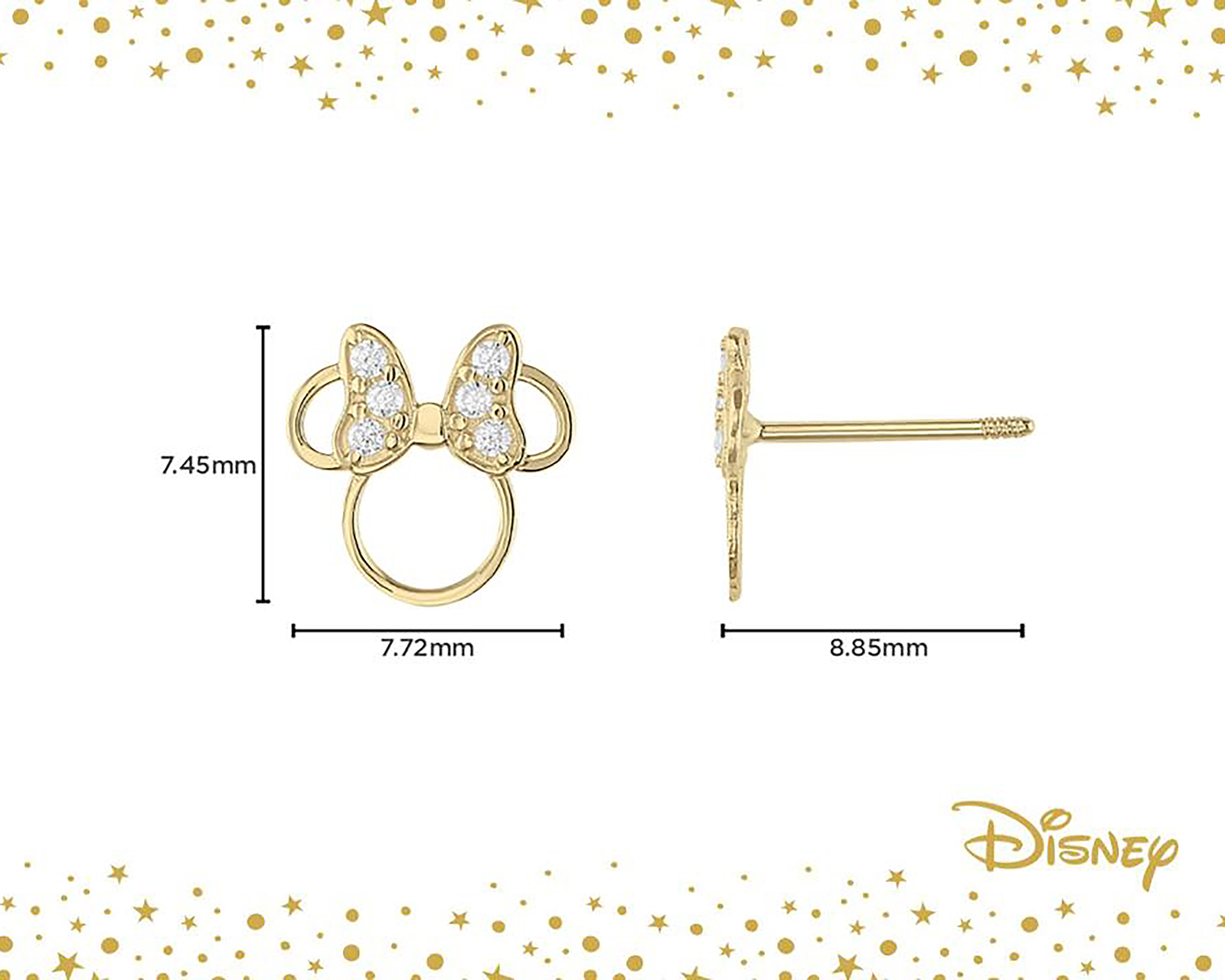 Foto 3 | Foto 3 | Broqueles de Oro 10K Disney