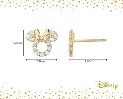 Foto 3 | Foto 3 | Broqueles de Oro 10K Minnie Mouse Disney