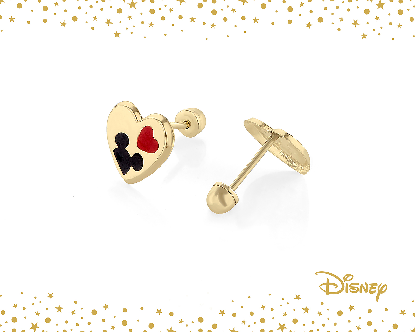 Foto 3 pulgar | Foto 2 | Broqueles de Oro 10K Minnie Mouse Disney
