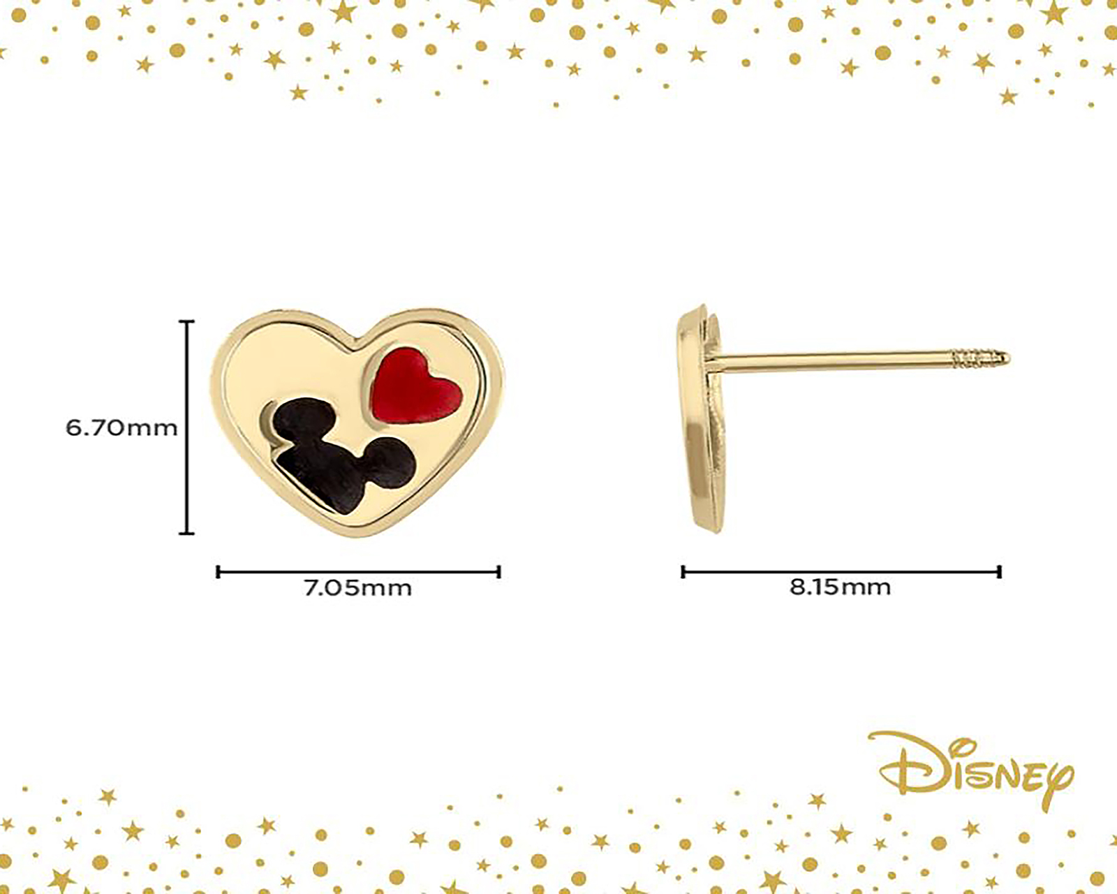 Foto 3 | Foto 3 | Broqueles de Oro 10K Minnie Mouse Disney