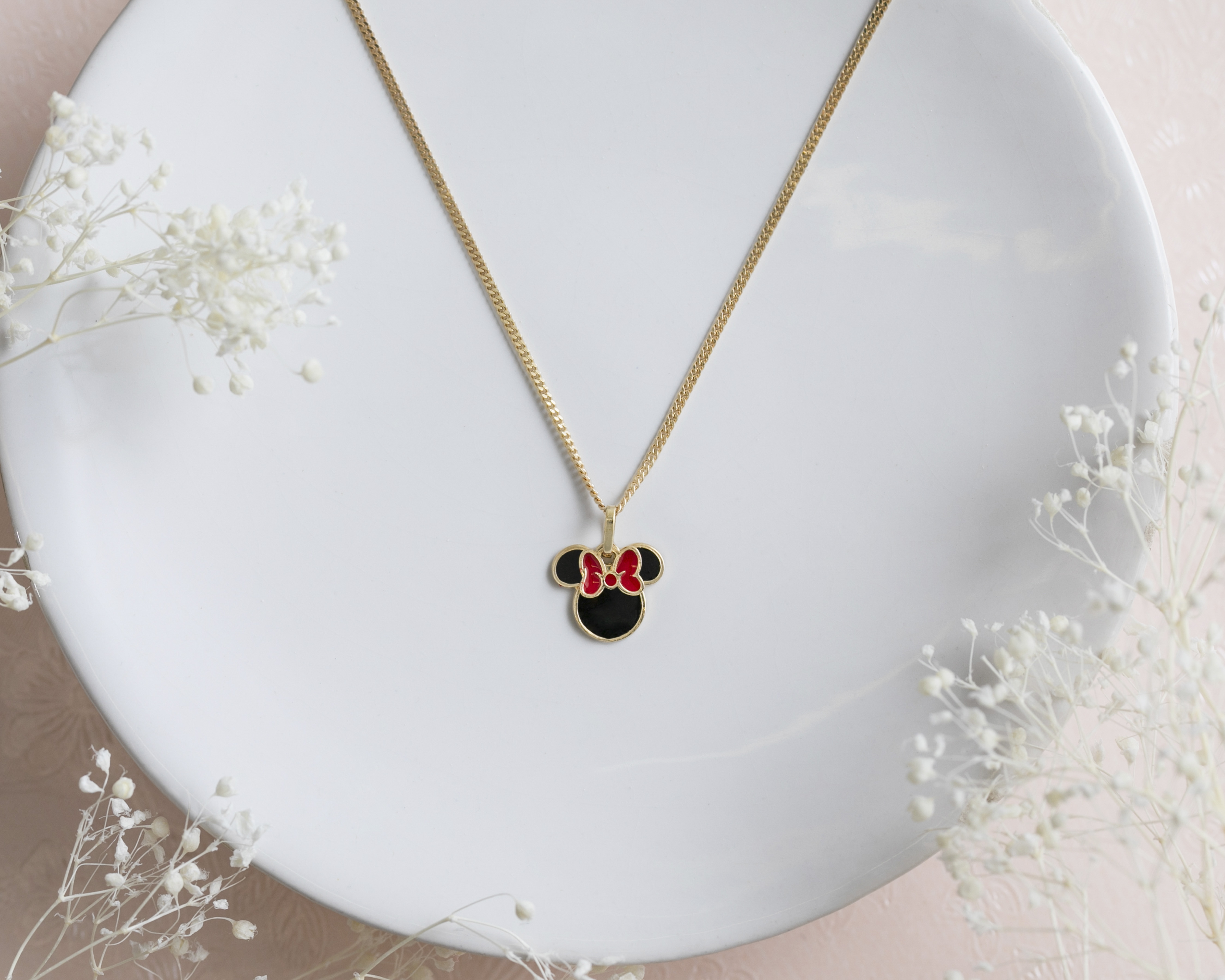 Foto 6 pulgar | Foto 5 | Collar de Oro 10K Minnie Mouse Disney