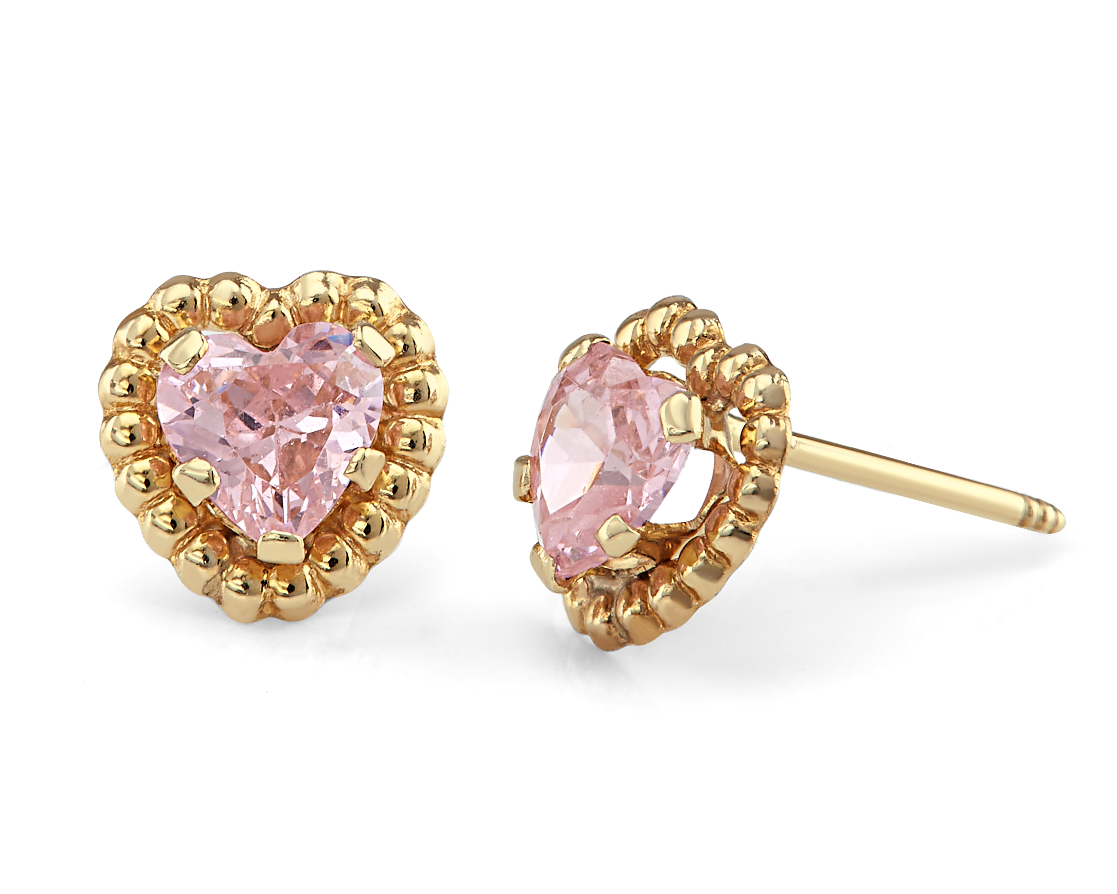 Broqueles Corazón de Oro 10K Sabelli