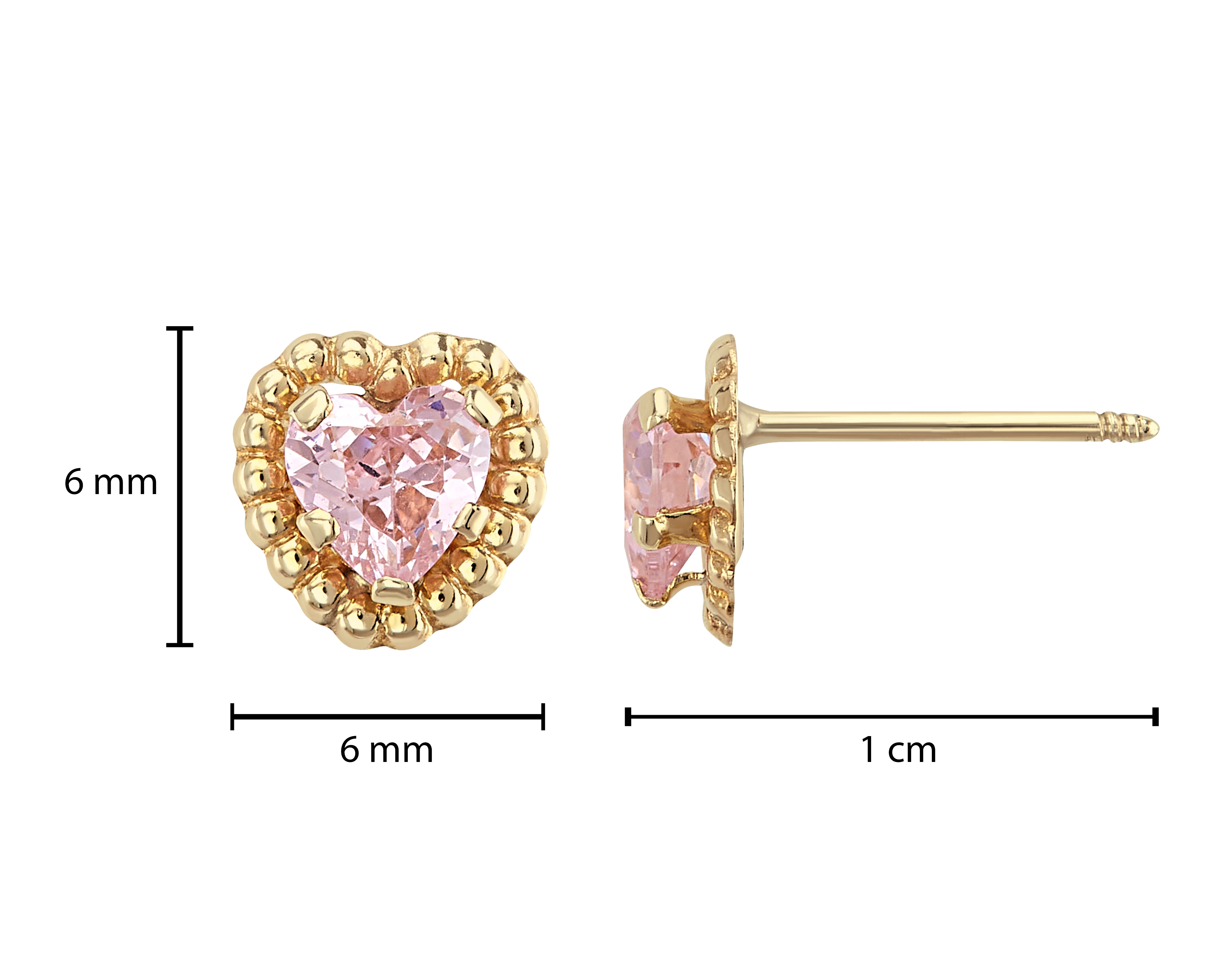 Foto 6 | Foto 6 | Broqueles Corazón de Oro 10K Sabelli