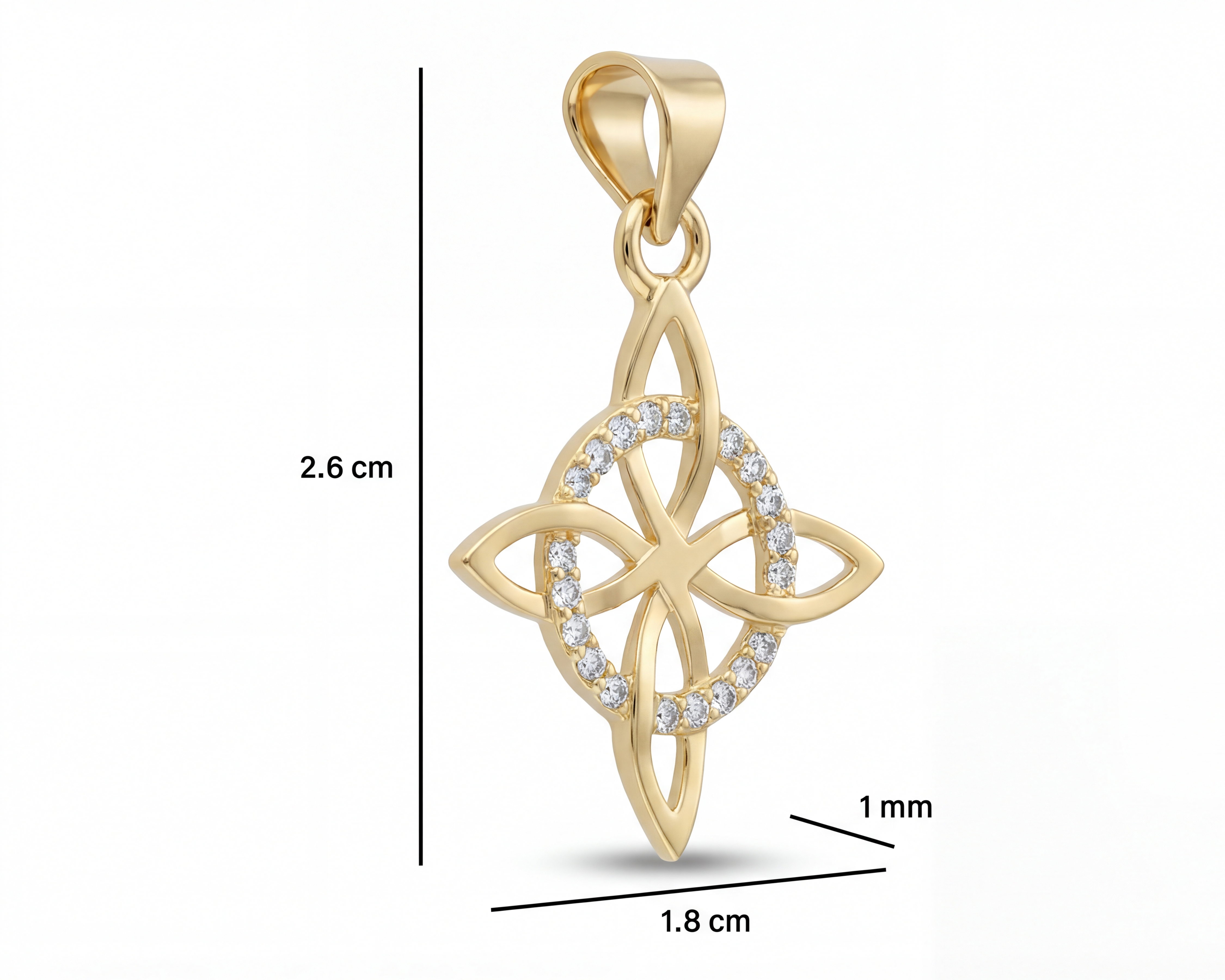 Foto 7 pulgar | Foto 6 | Dije Nudo de Bruja de Oro 10K Sentimientos