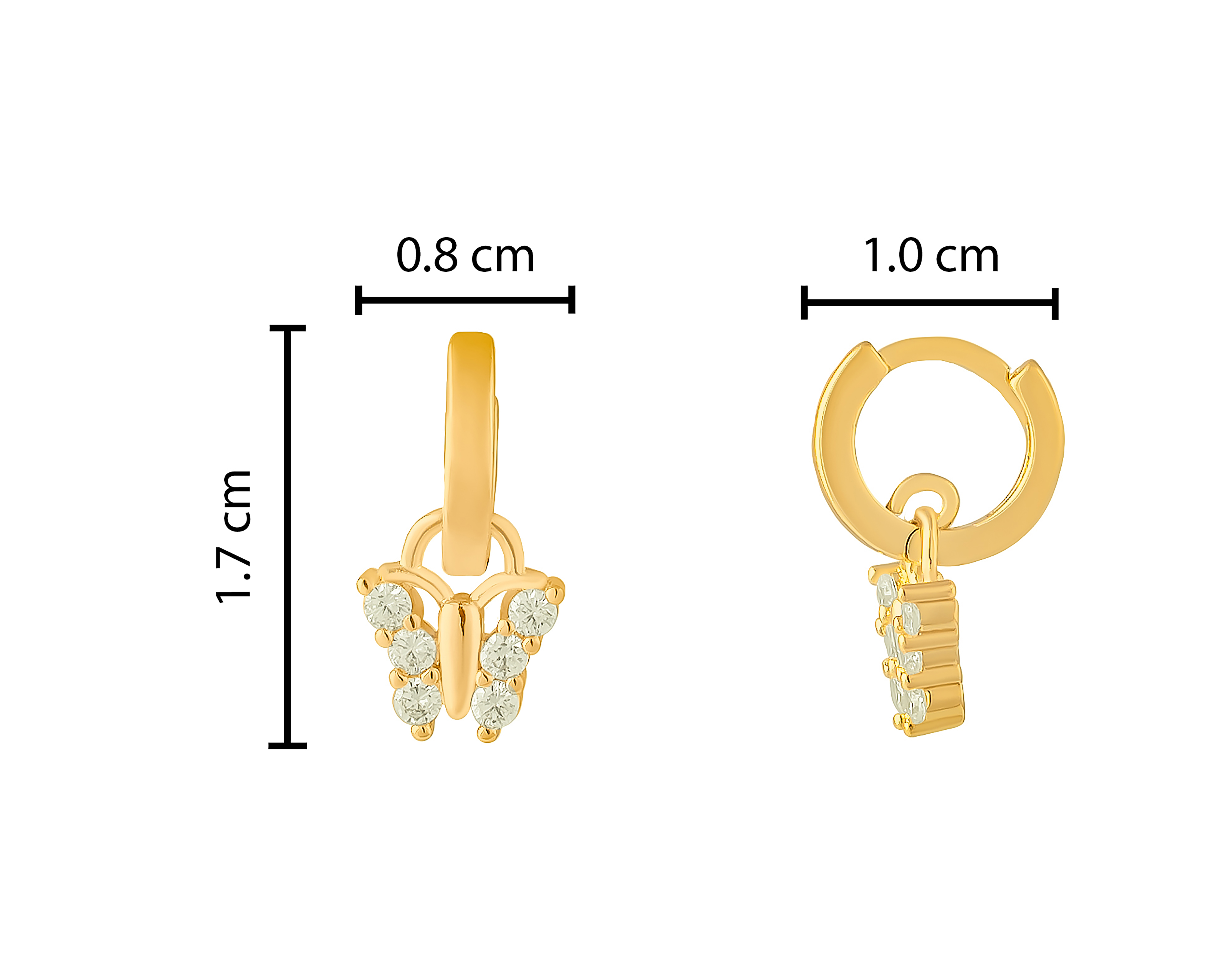 Foto 5 pulgar | Foto 4 | Aretes de Chapa de Oro 18K Plafer