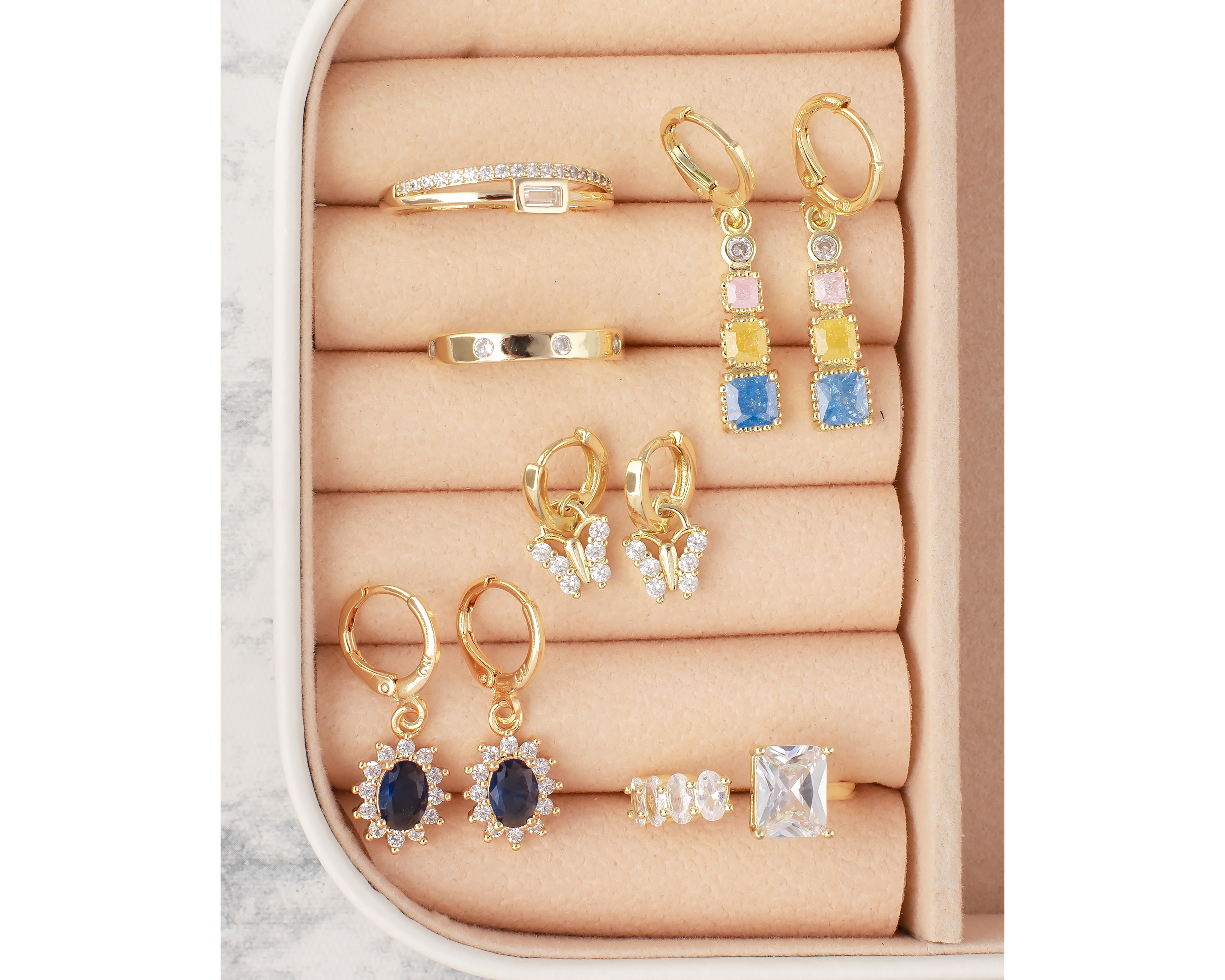 Foto 6 | Foto 6 | Aretes de Chapa de Oro 18K Plafer