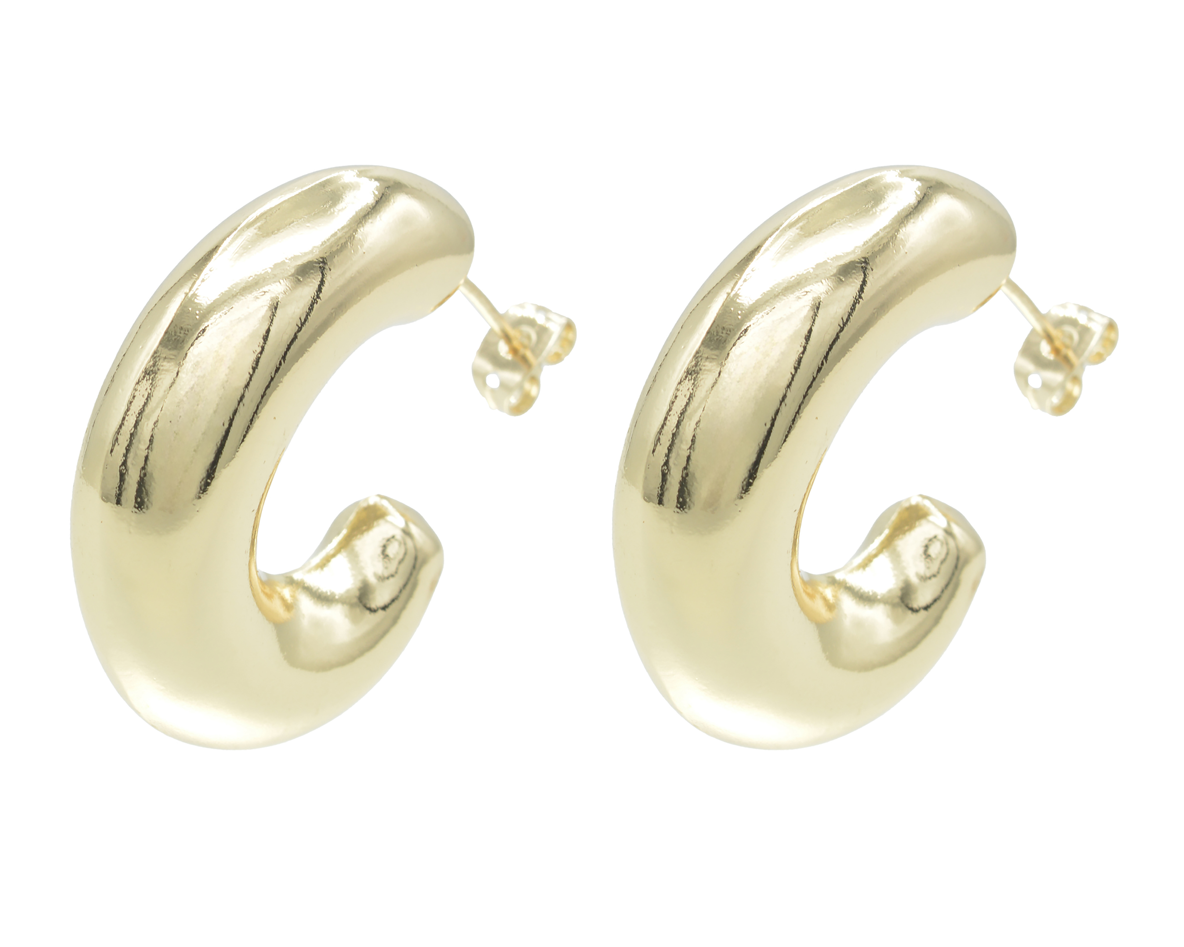 Foto 3 pulgar | Foto 2 | Arracadas de Chapa de Oro 18K Zokko