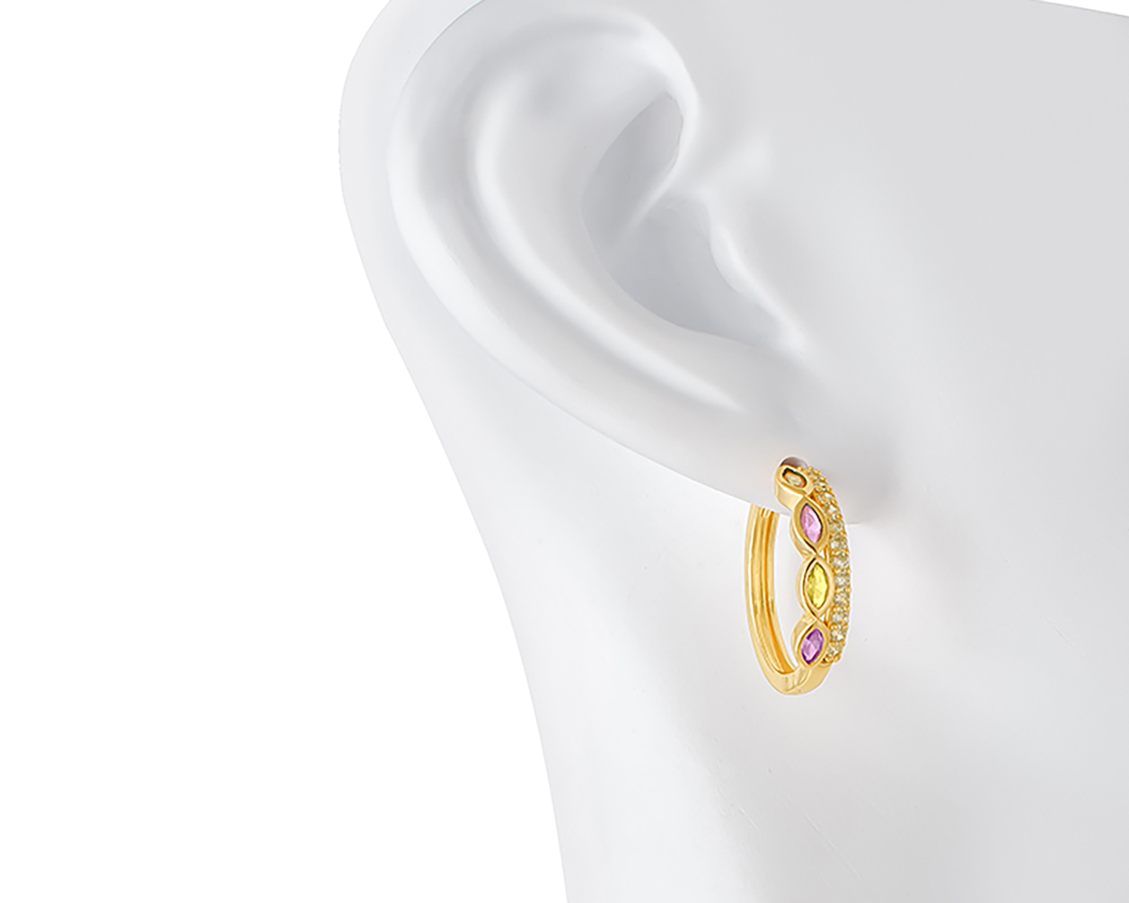 Foto 5 pulgar | Foto 4 | Aretes de Chapa de Oro 18K Plafer