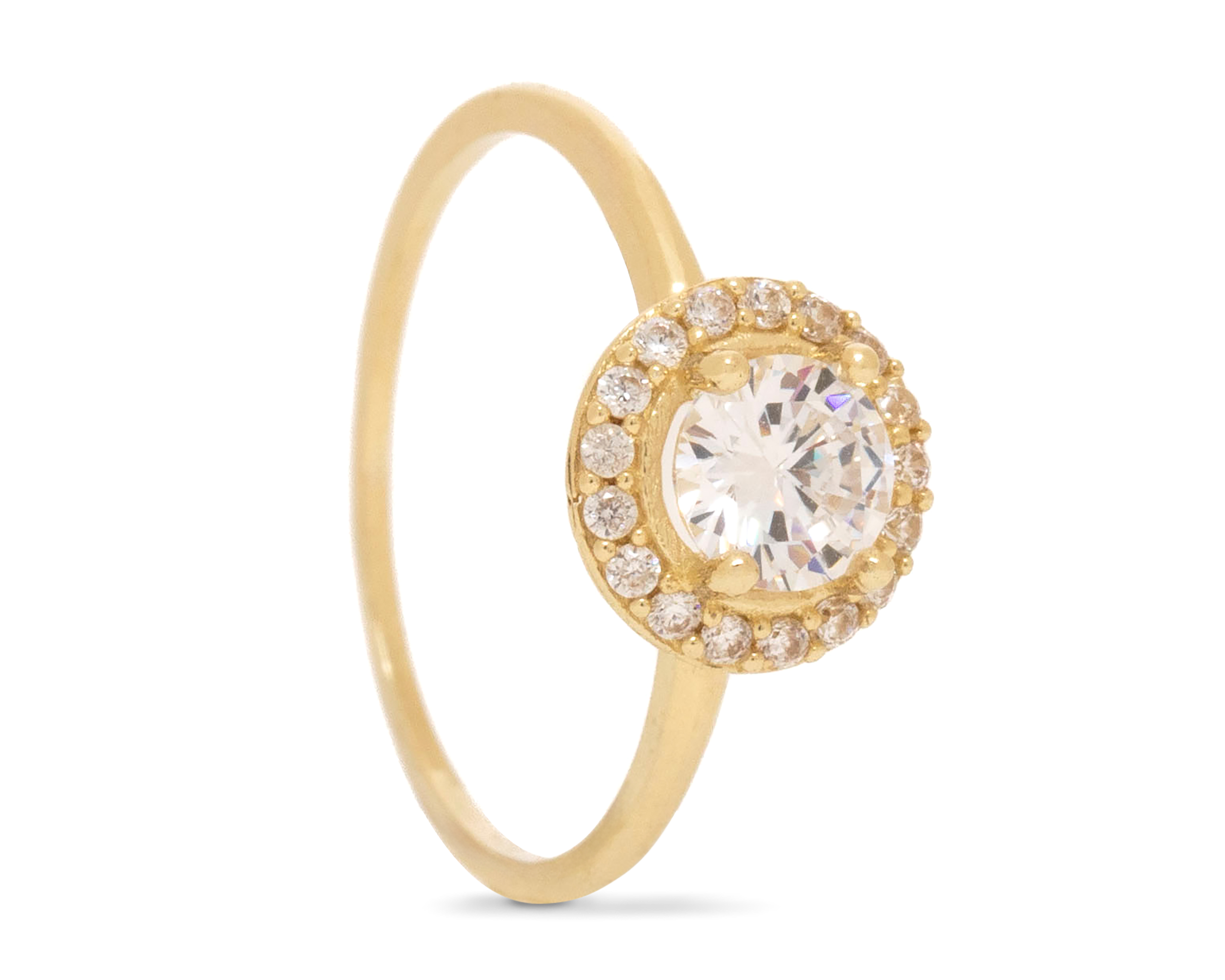 Anillo De Compromiso de Oro 10K Talla 8-8.5