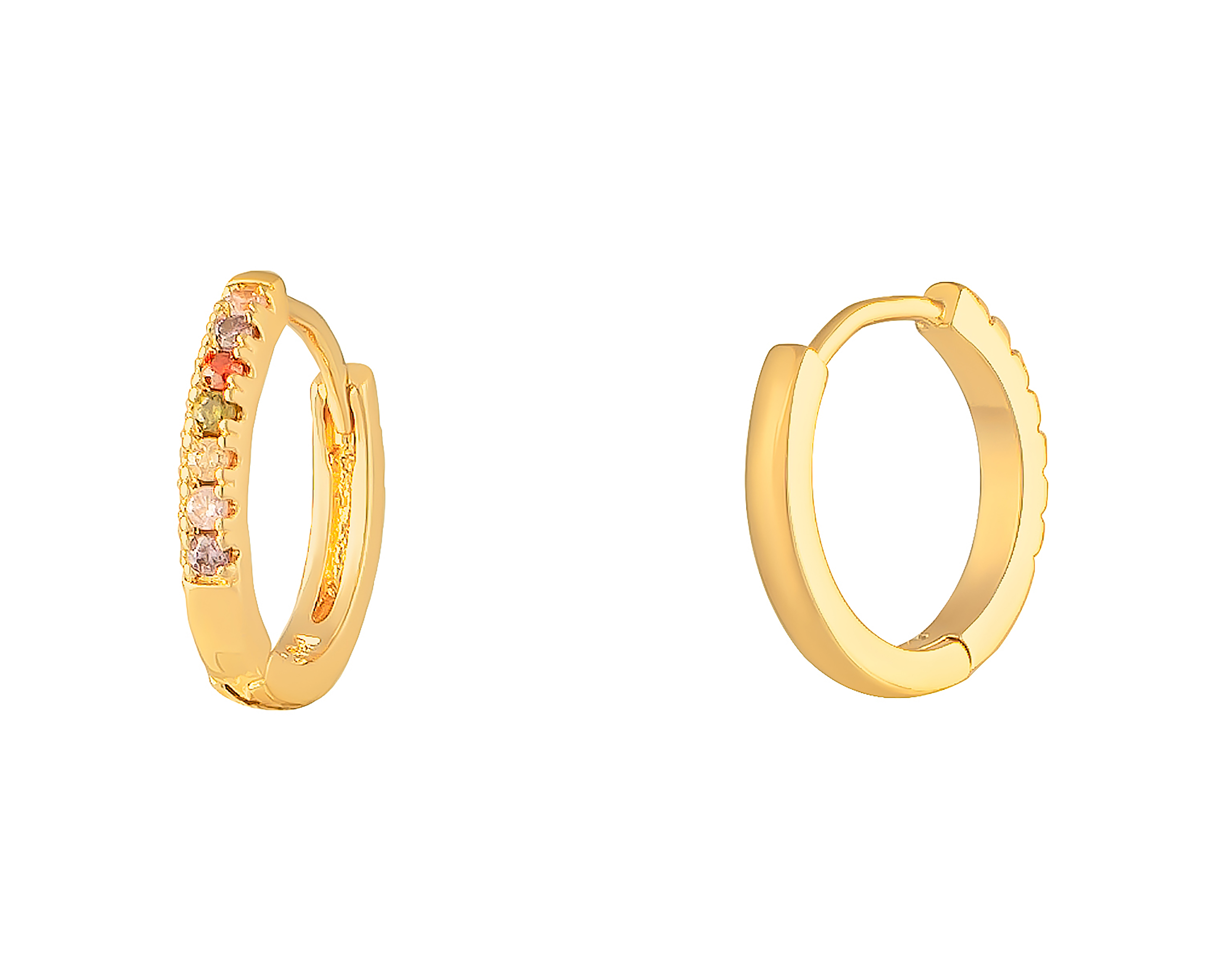 Foto 4 pulgar | Foto 3 | Aretes de Chapa de Oro 18K Plafer