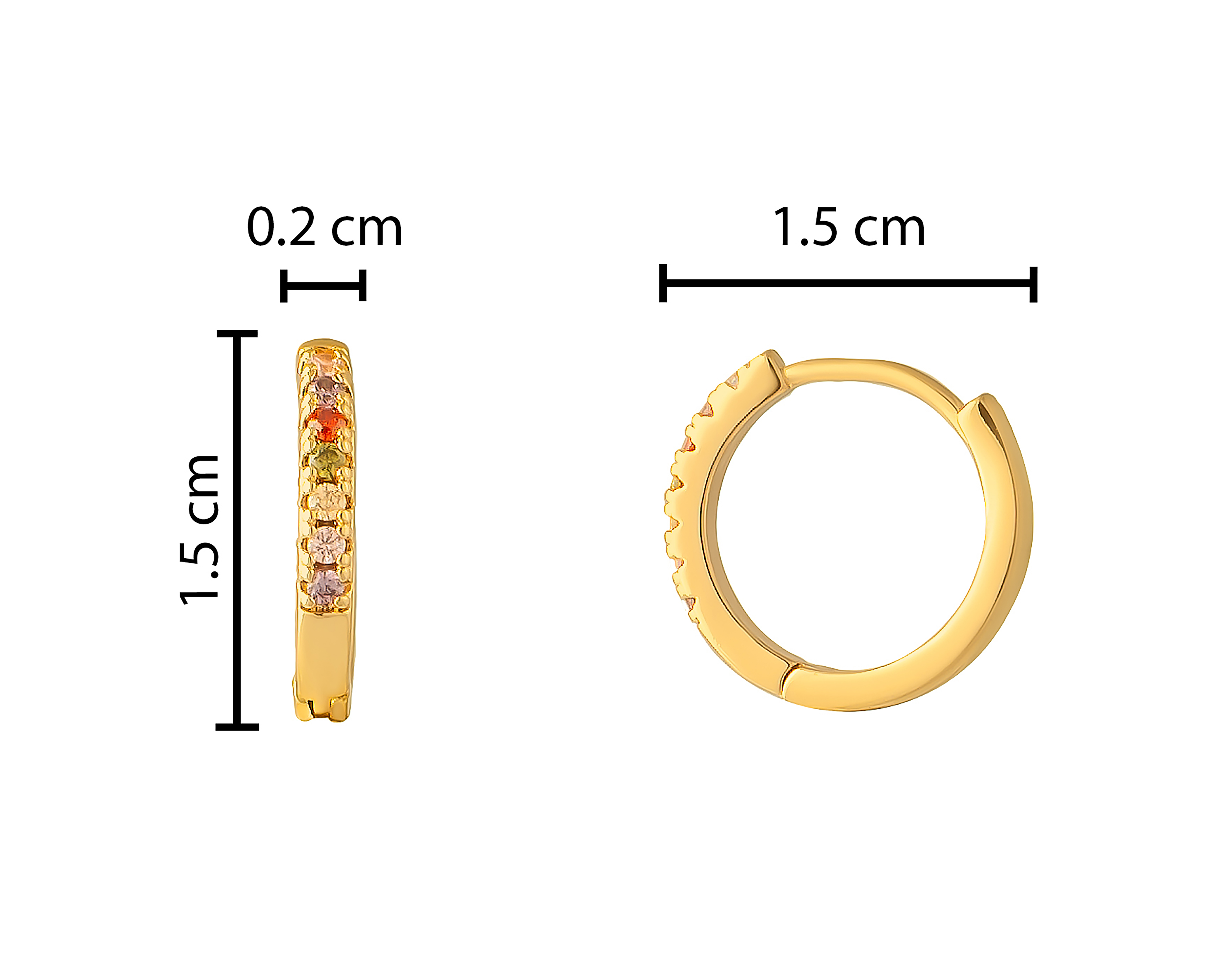 Foto 5 pulgar | Foto 4 | Aretes de Chapa de Oro 18K Plafer