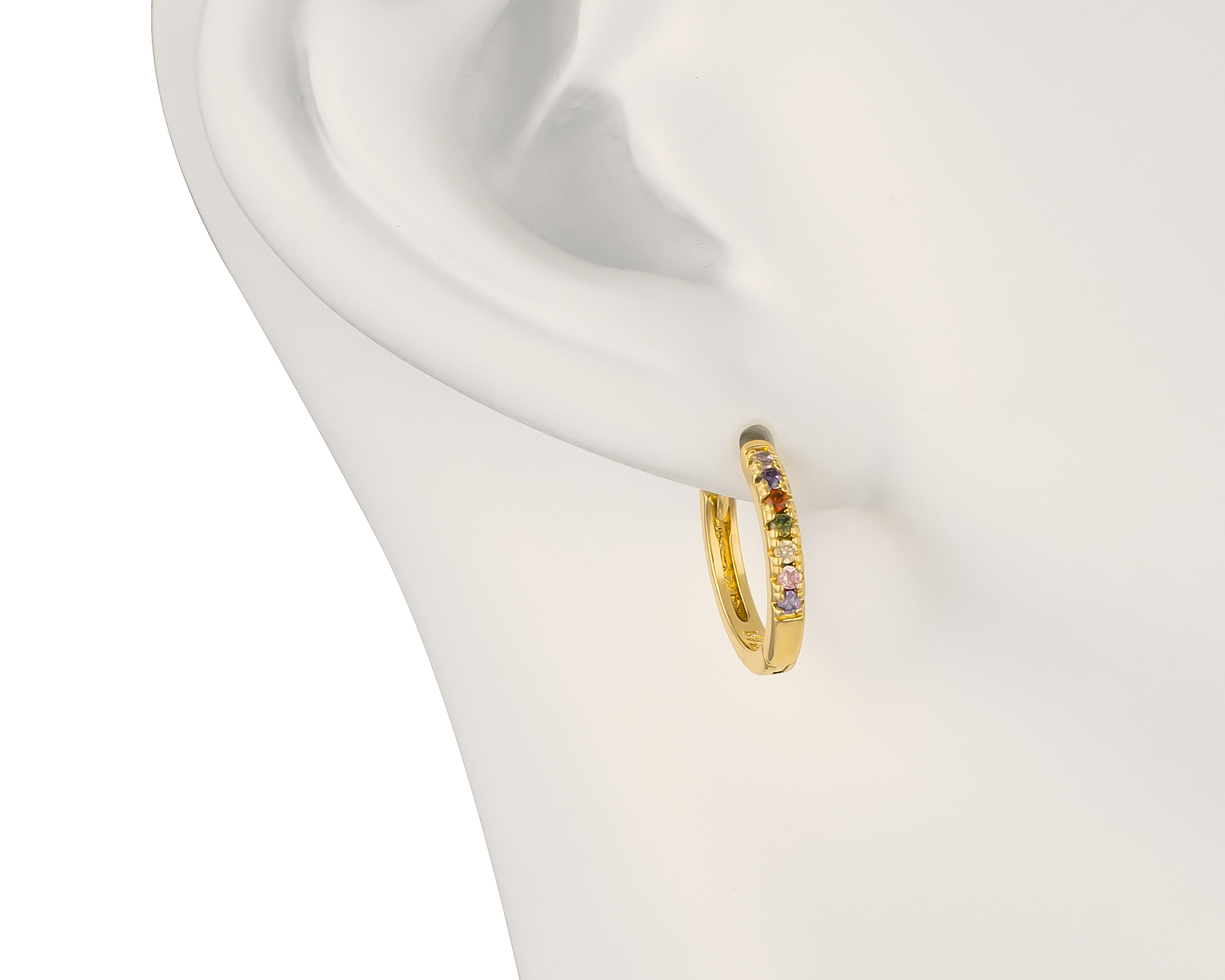 Foto 6 pulgar | Foto 5 | Aretes de Chapa de Oro 18K Plafer