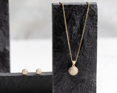 Foto 5 | Foto 5 | Collar y Aretes de Chapa de Oro 18K Plafer