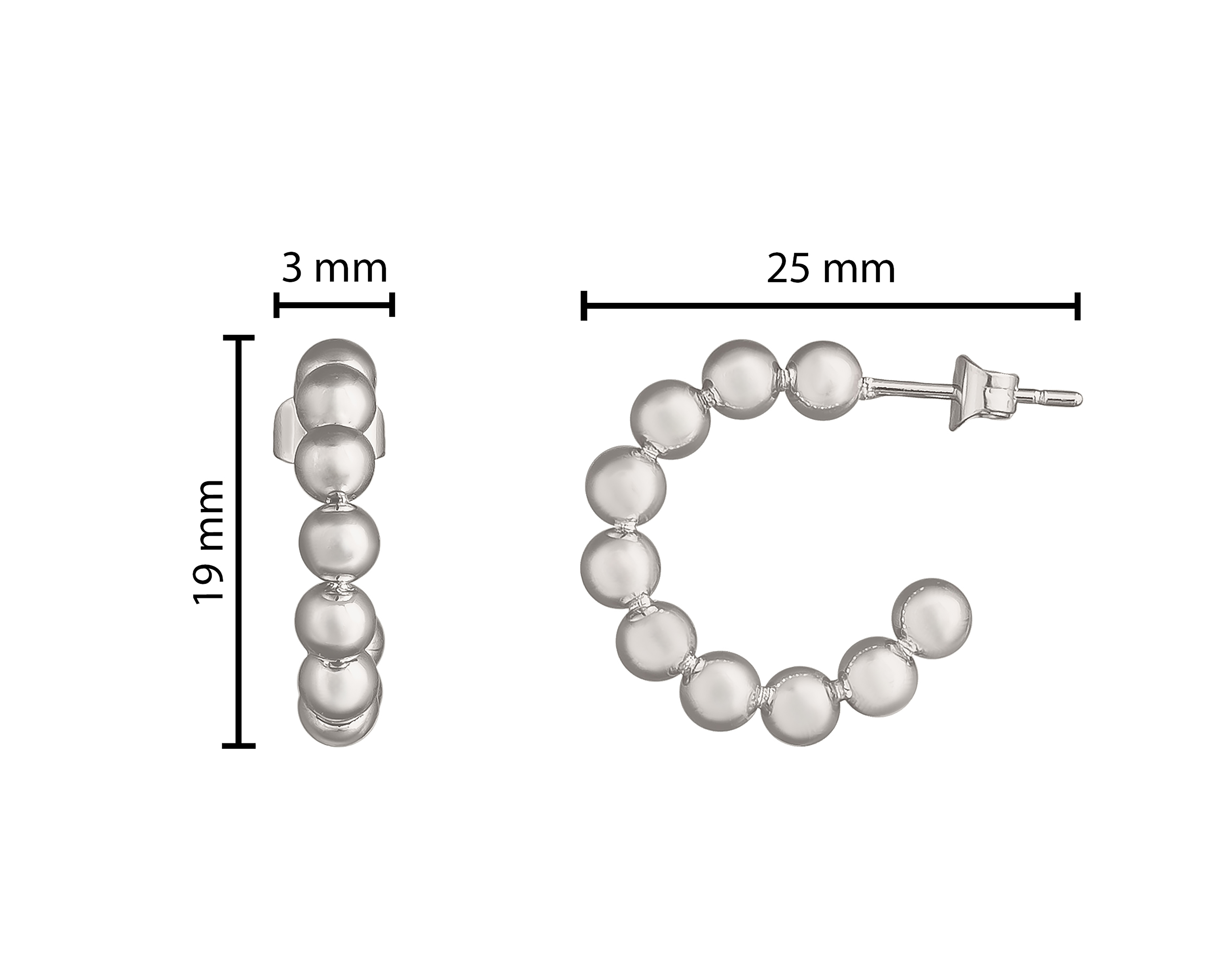 Foto 5 pulgar | Foto 4 | Aretes de Acero Inoxidable Thinner
