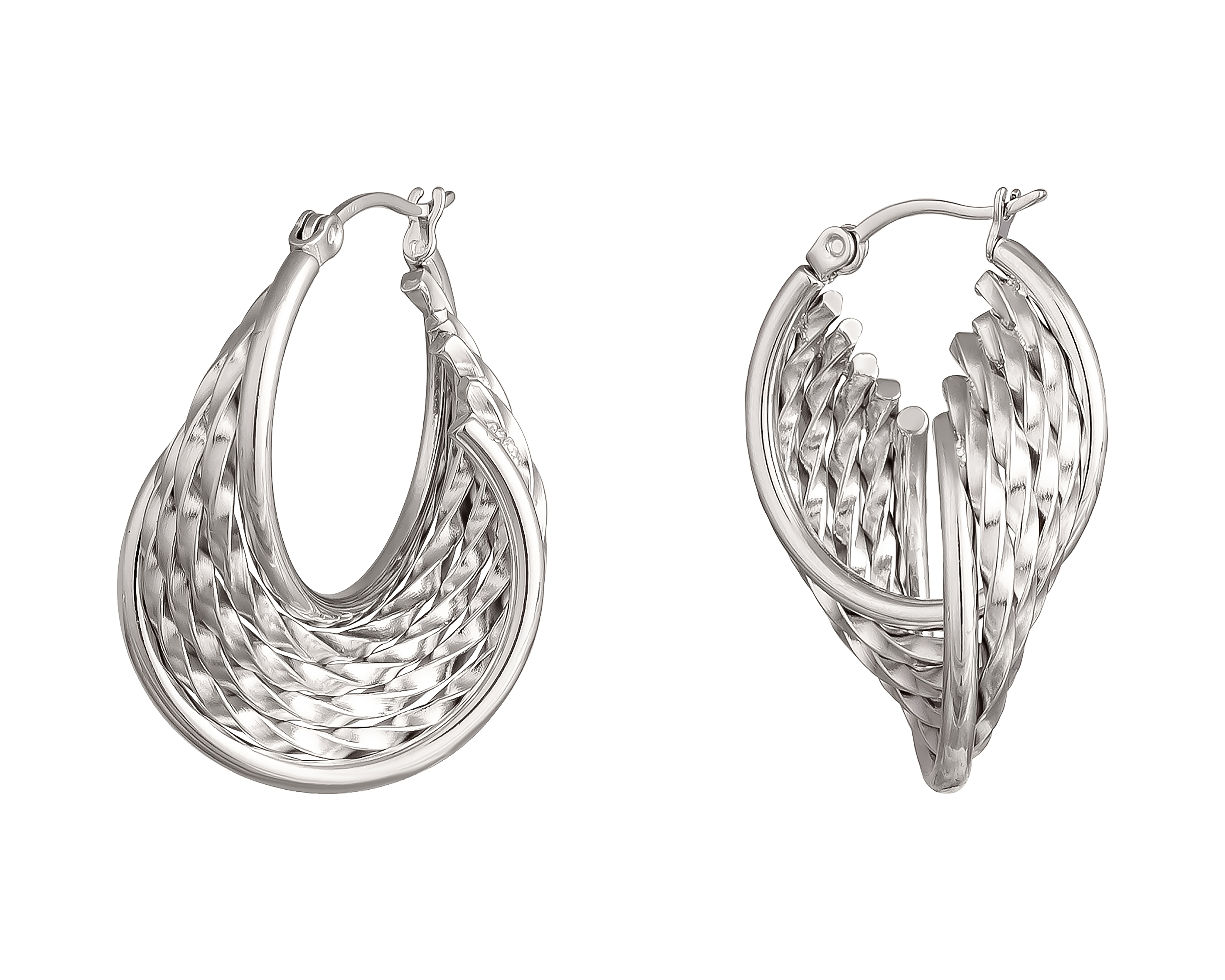 Foto 4 pulgar | Foto 3 | Aretes de Acero Inoxidable Jennifer Lopez