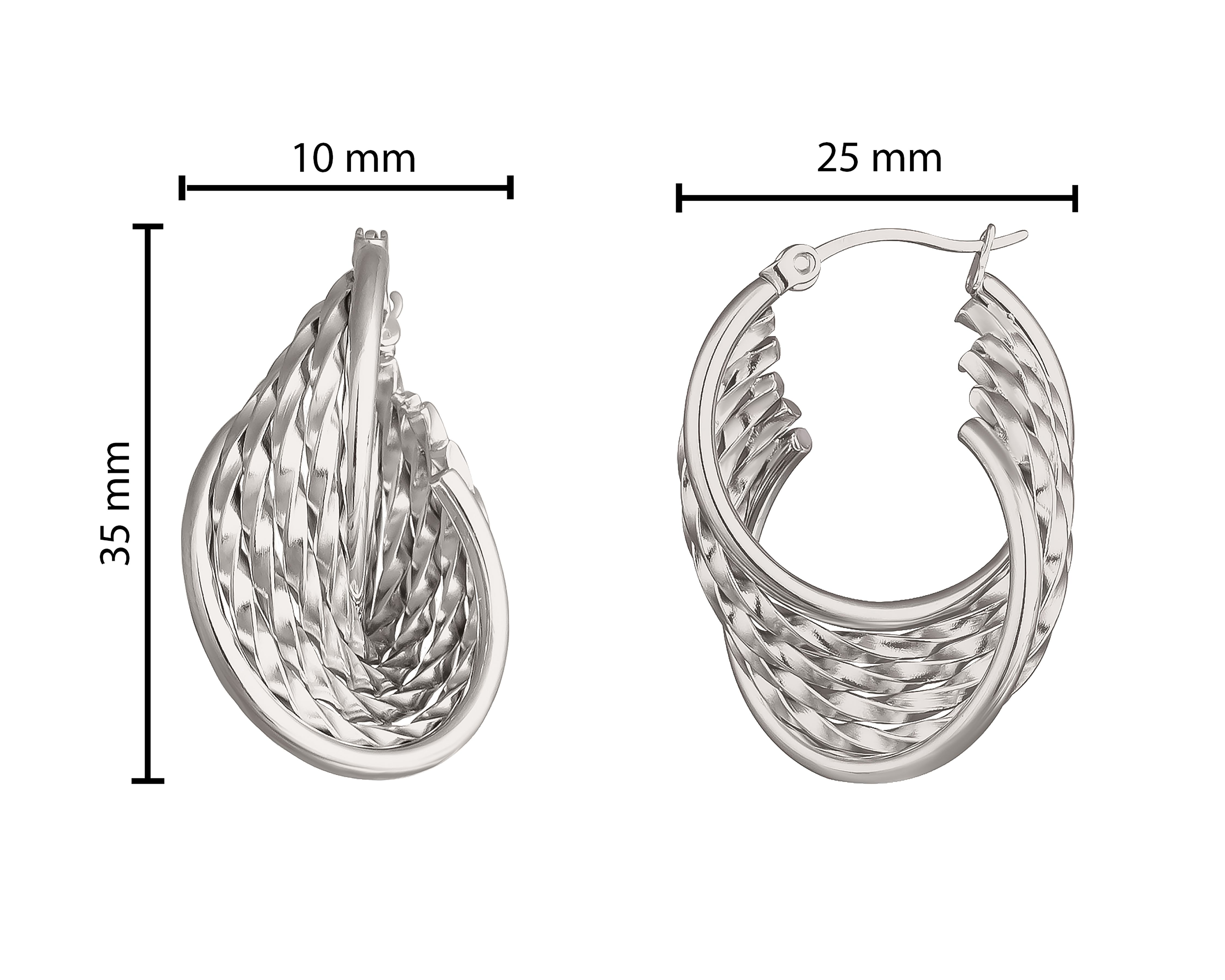 Foto 5 pulgar | Foto 4 | Aretes de Acero Inoxidable Jennifer Lopez