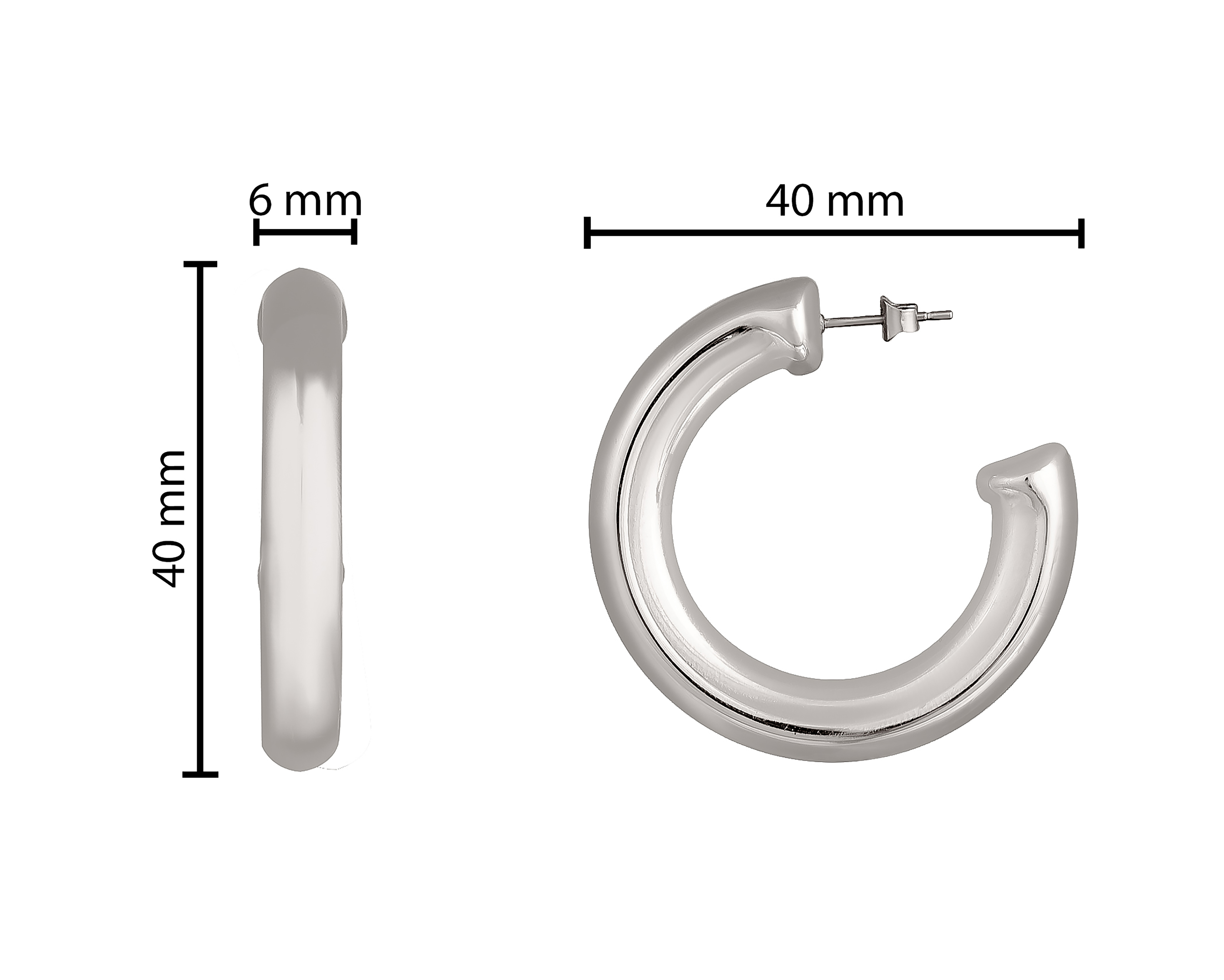 Foto 5 pulgar | Foto 4 | Aretes de Acero Inoxidable Plafer