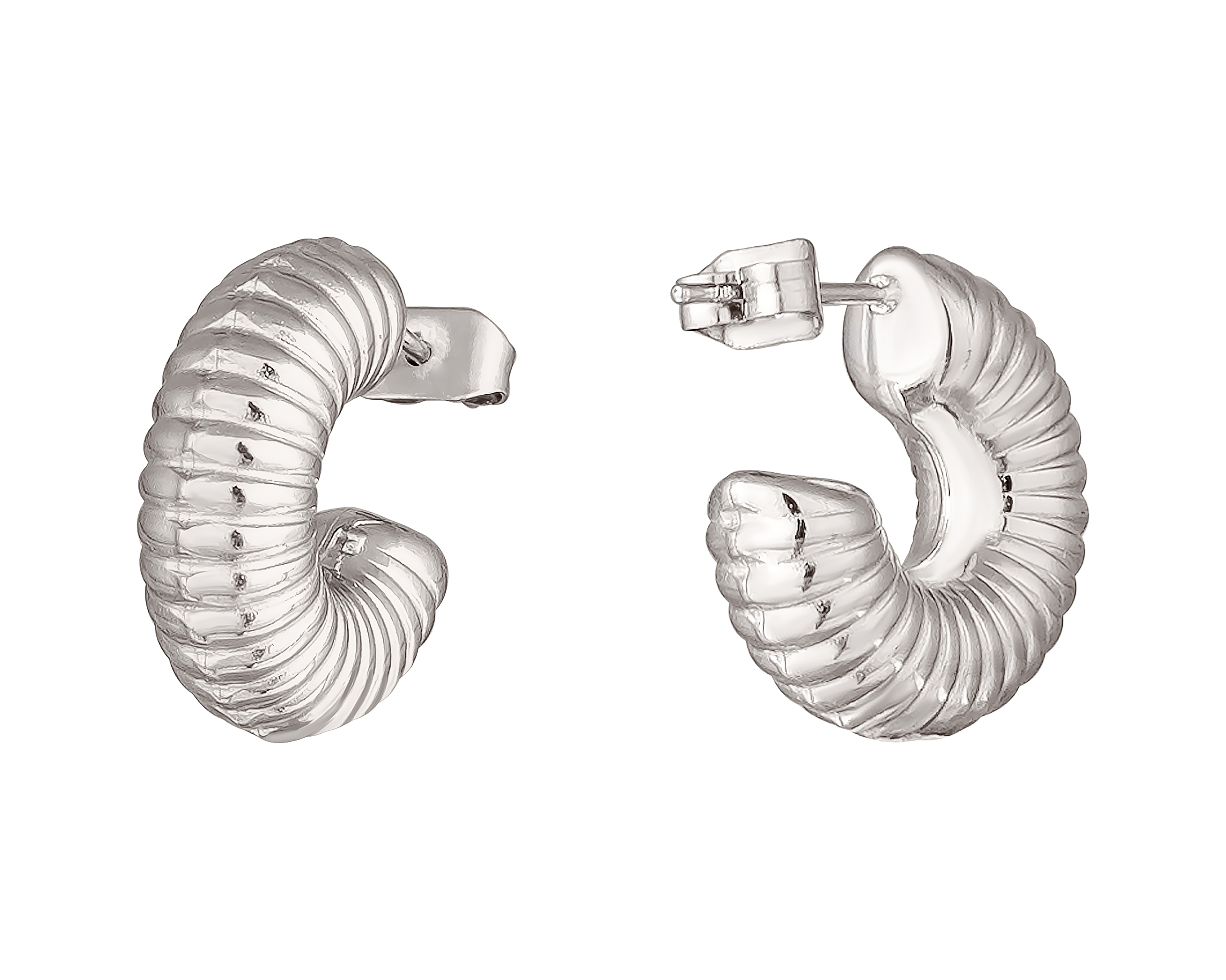 Foto 4 pulgar | Foto 3 | Aretes de Acero Inoxidable Thinner