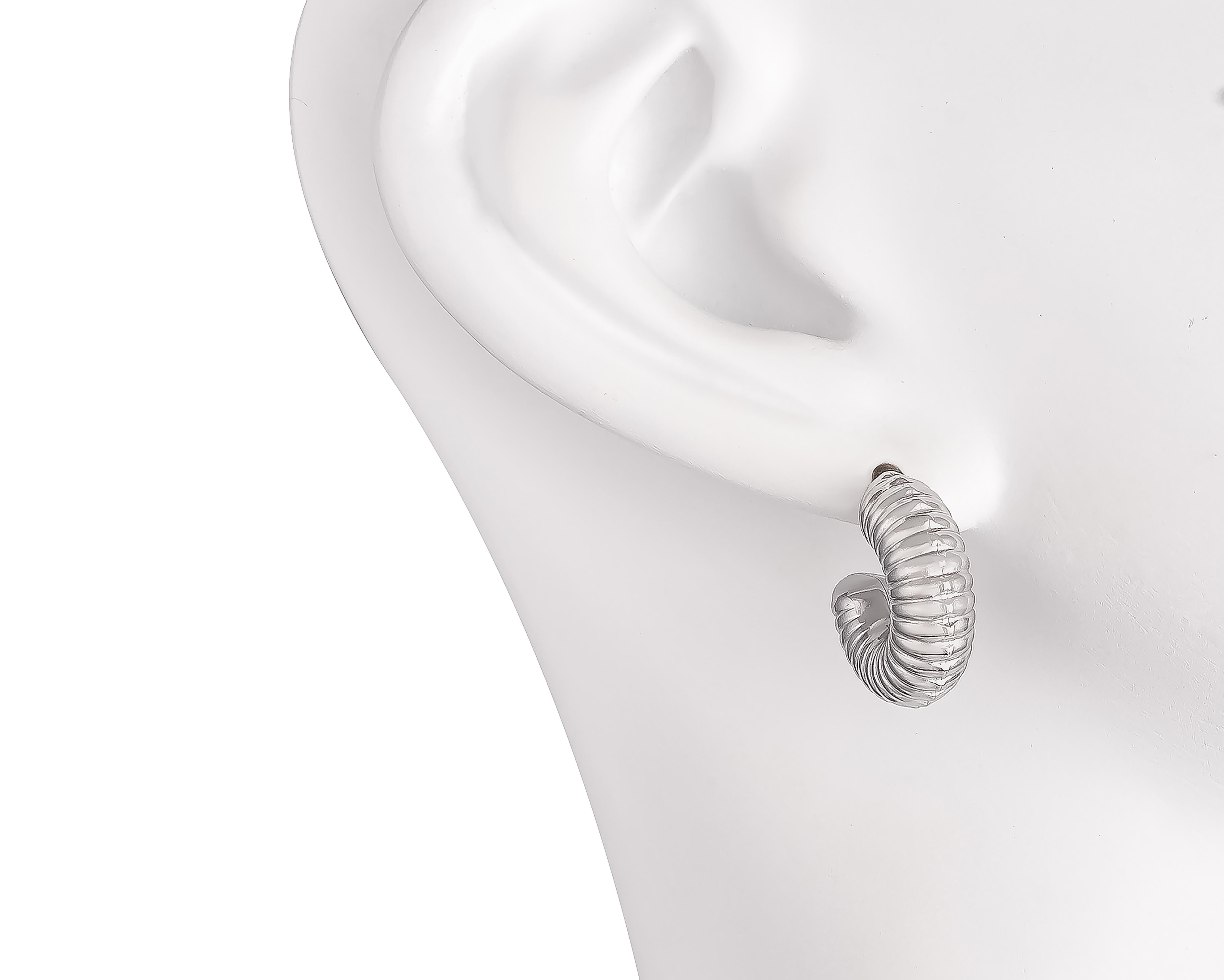Foto 6 pulgar | Foto 5 | Aretes de Acero Inoxidable Thinner