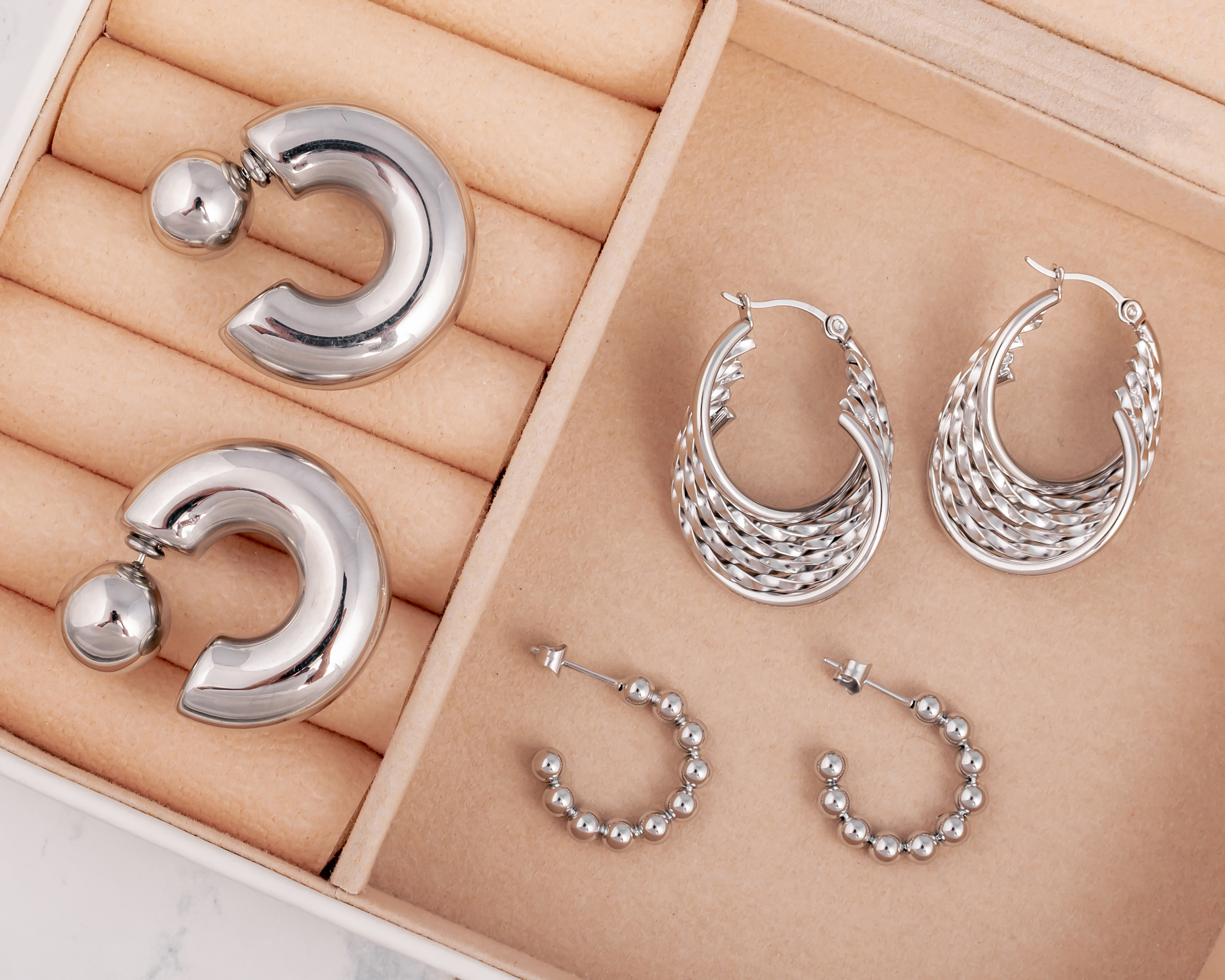 Foto 6 | Foto 6 | Aretes de Acero Inoxidable Plafer