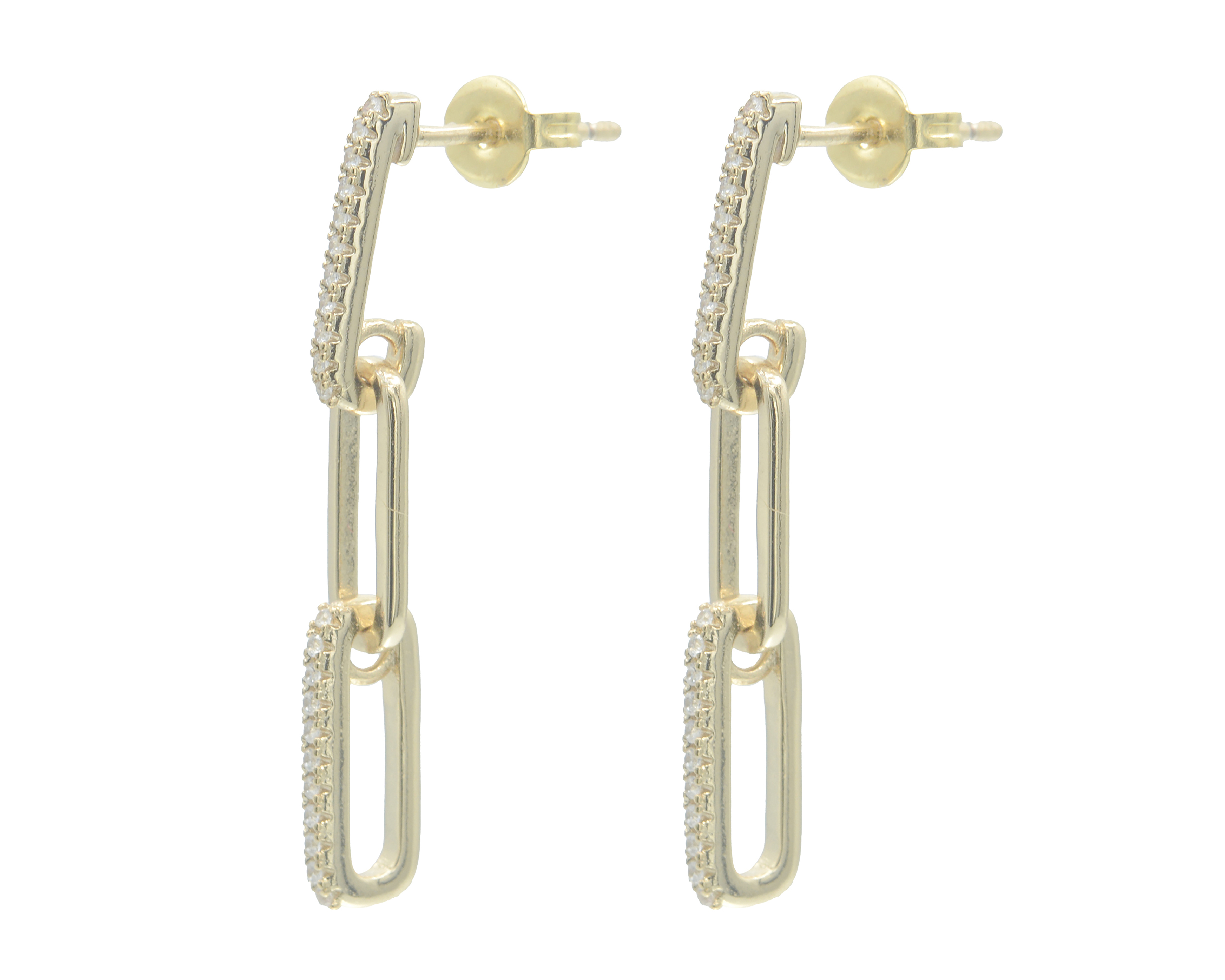 Aretes Chapa de Oro 18K Zokko