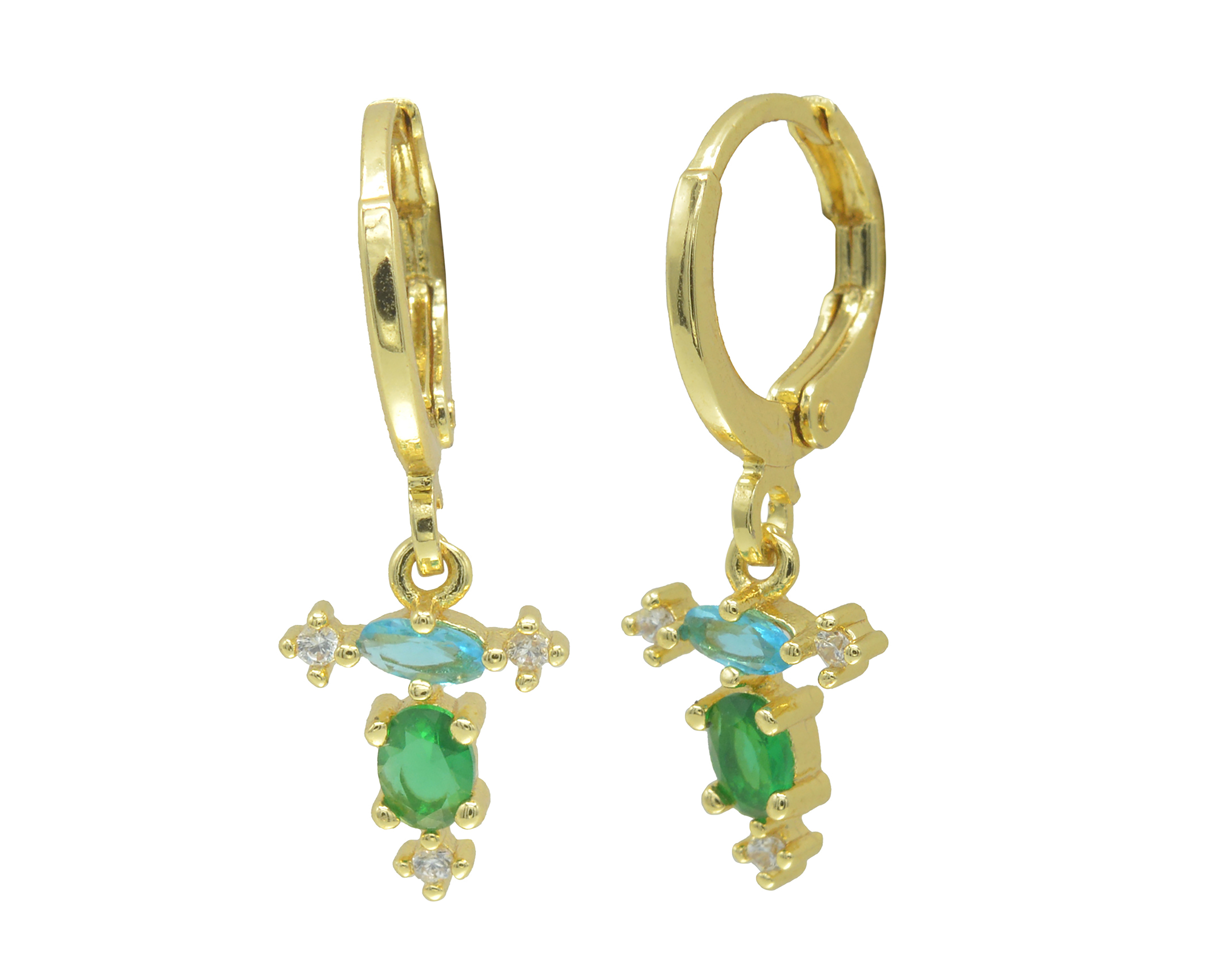 Foto 2 pulgar | Foto 1 | Aretes Chapa de Oro 18K Zokko