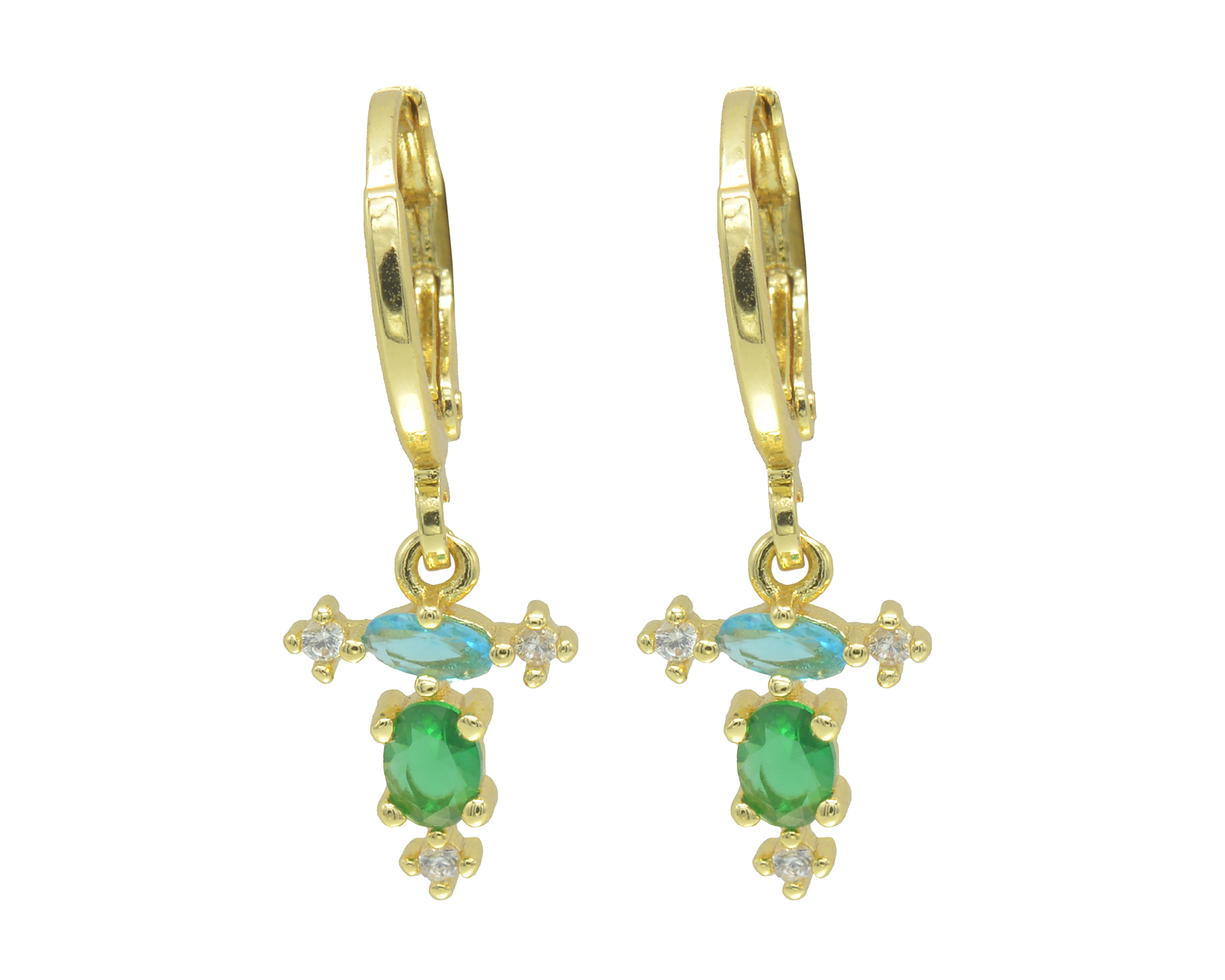 Foto 3 pulgar | Foto 2 | Aretes Chapa de Oro 18K Zokko