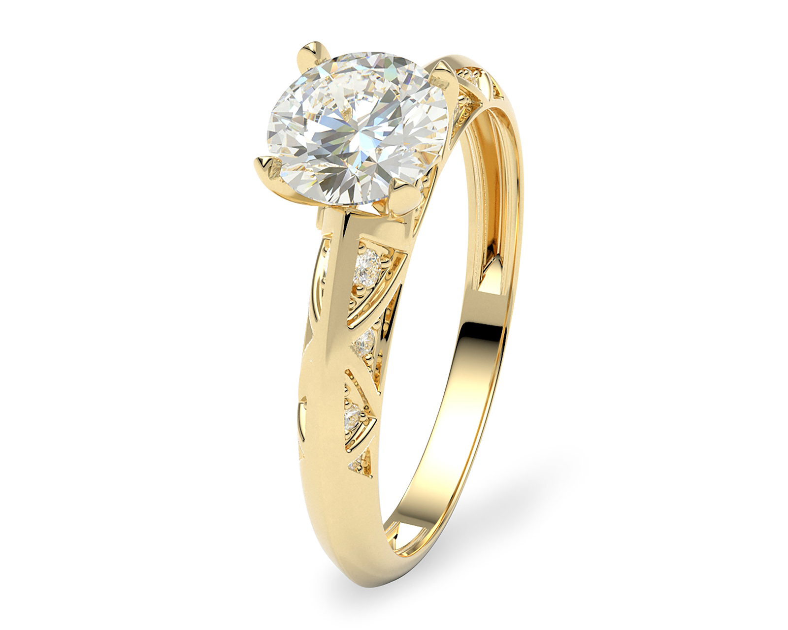 Anillo De Compromiso de Oro 14K Moments Talla 7