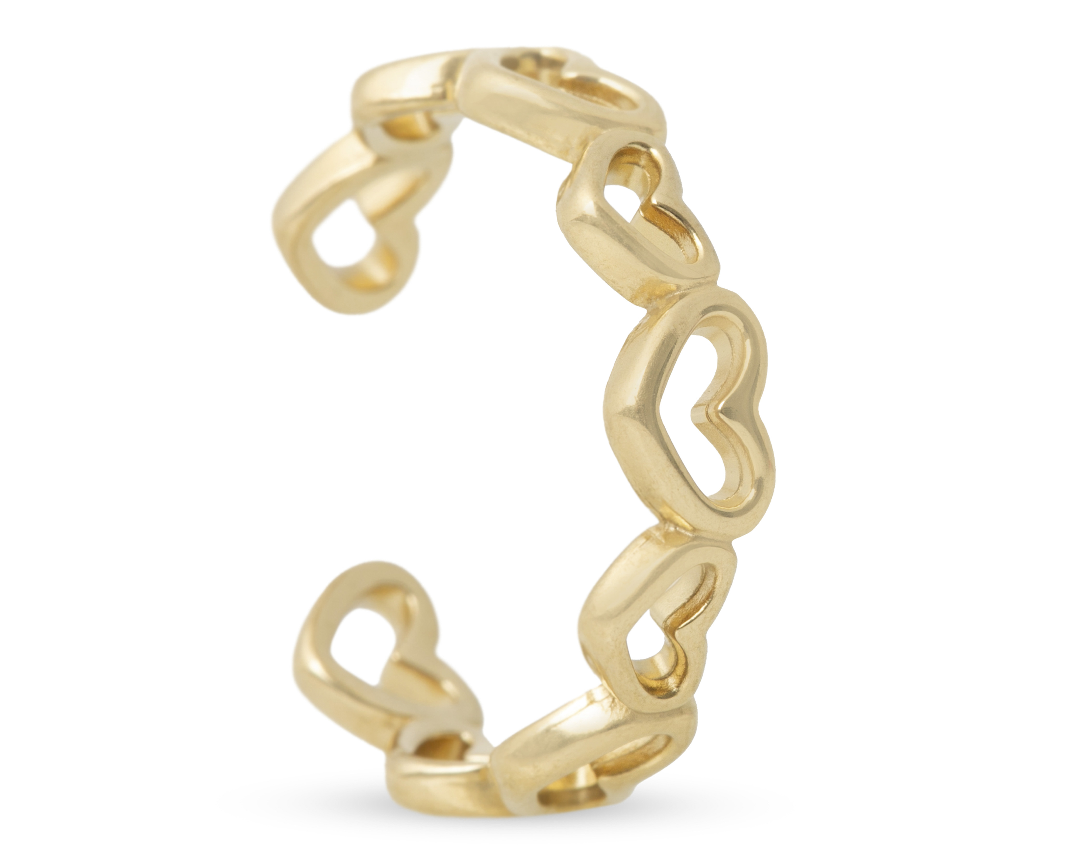 Anillo Corazones de Acero Inoxidable Start Ajustable