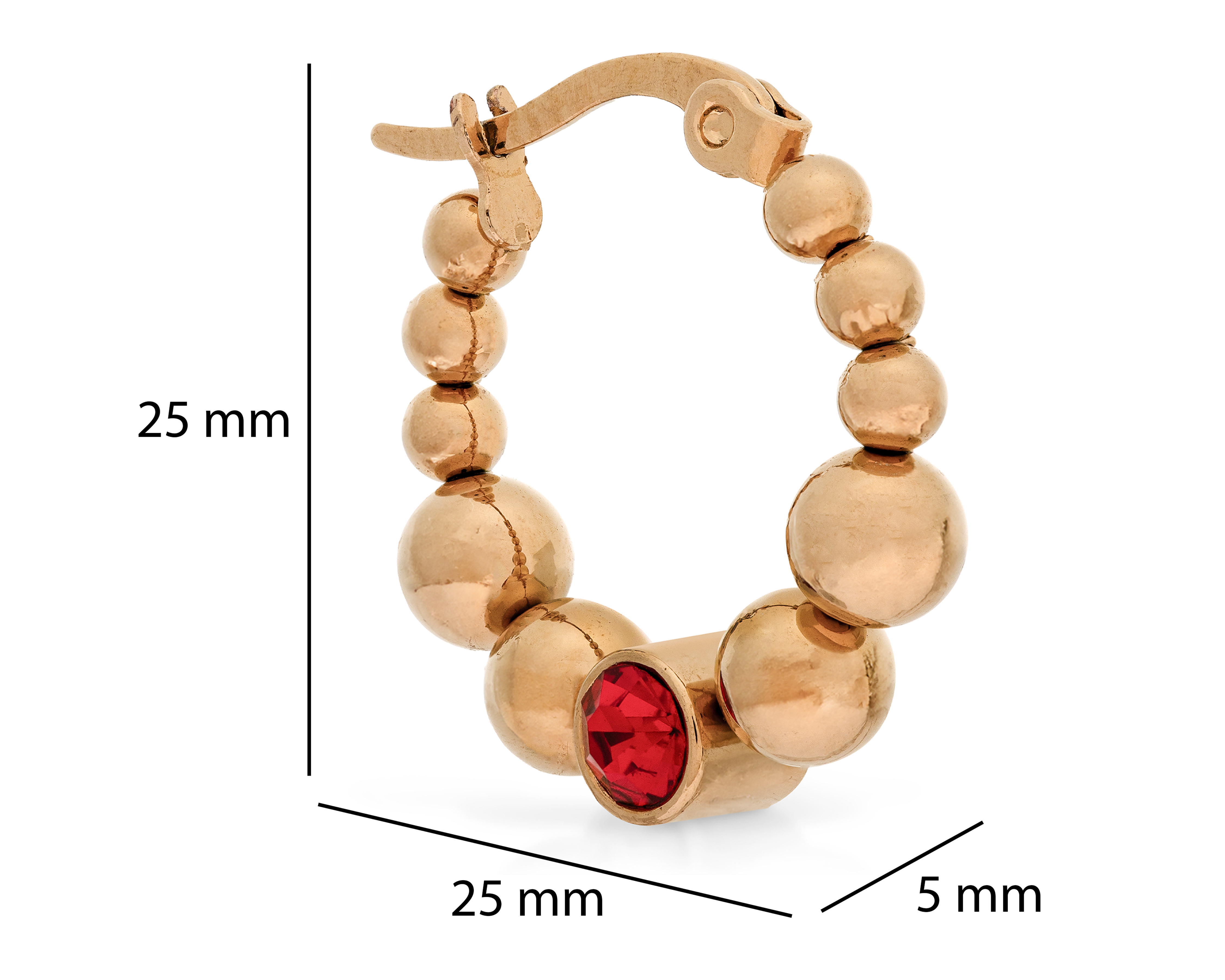 Foto 6 pulgar | Foto 5 | Aretes de Acero Inoxidable Jennifer Lopez