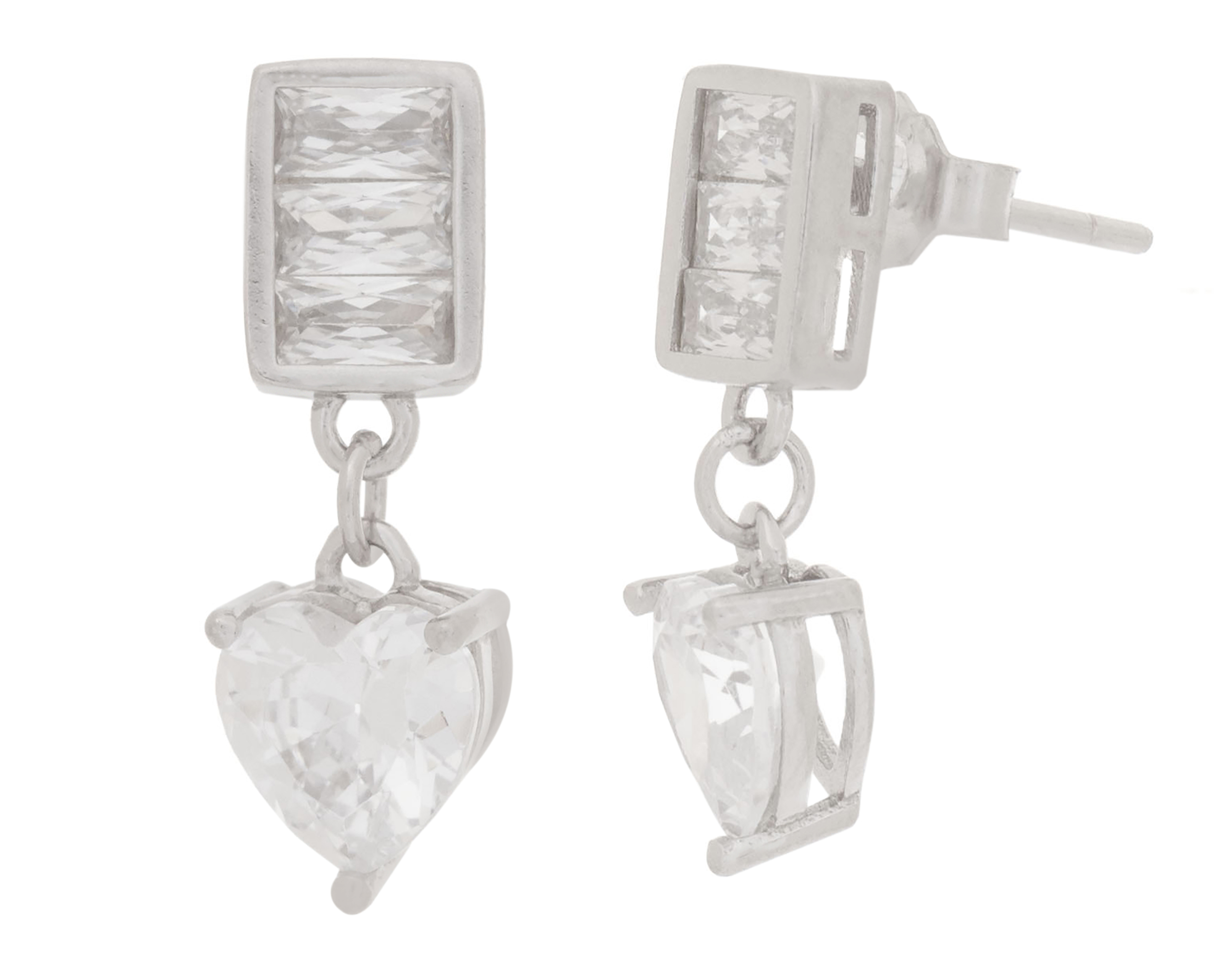 Aretes Corazón de Plata Sahara