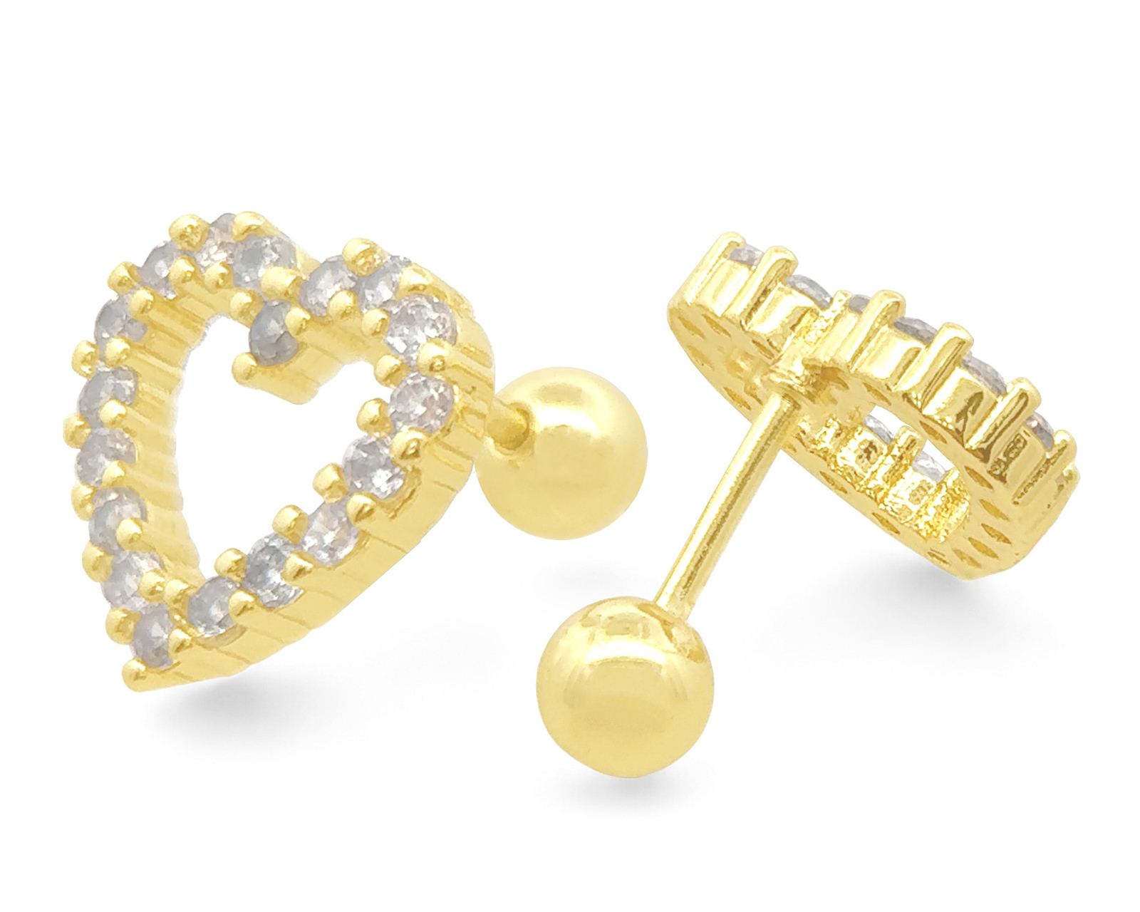 Foto 4 pulgar | Foto 3 | Broqueles de Chapa de Oro 18K Sentimientos