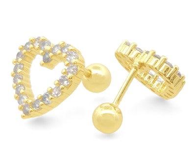 Foto 3 | Foto 3 | Broqueles de Chapa de Oro 18K Sentimientos
