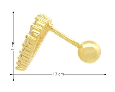Foto 5 | Foto 5 | Broqueles de Chapa de Oro 18K Sentimientos