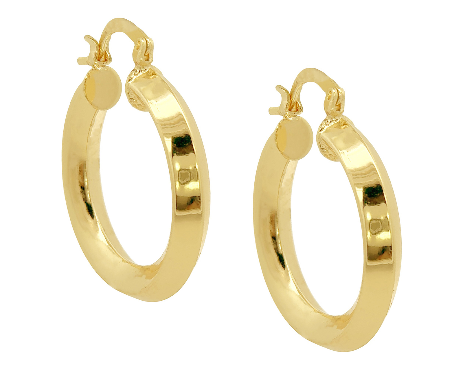 Foto 3 pulgar | Foto 2 | Arracadas de Chapa de Oro 18K Sentimientos