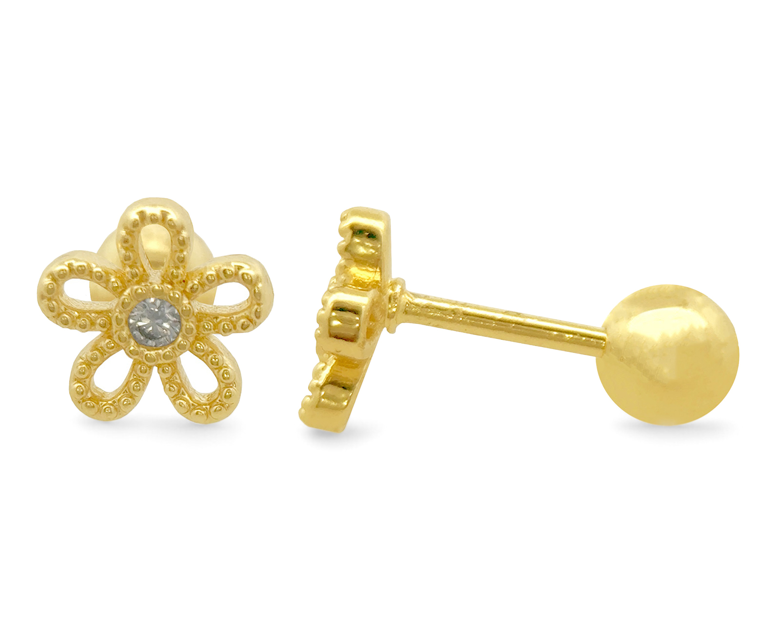 Foto 2 pulgar | Foto 1 | Broqueles de Chapa de Oro 18K Sentimientos