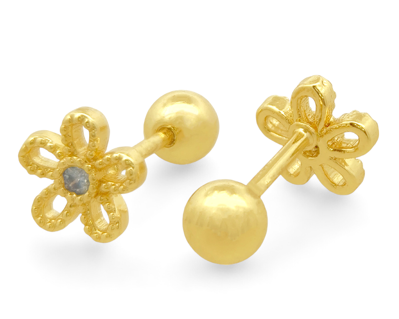 Foto 3 | Foto 3 | Broqueles de Chapa de Oro 18K Sentimientos