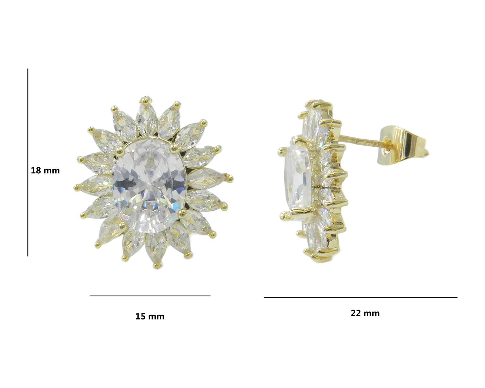 Foto 4 pulgar | Foto 3 | Aretes de Chapa de Oro 10K Diseños Creativos