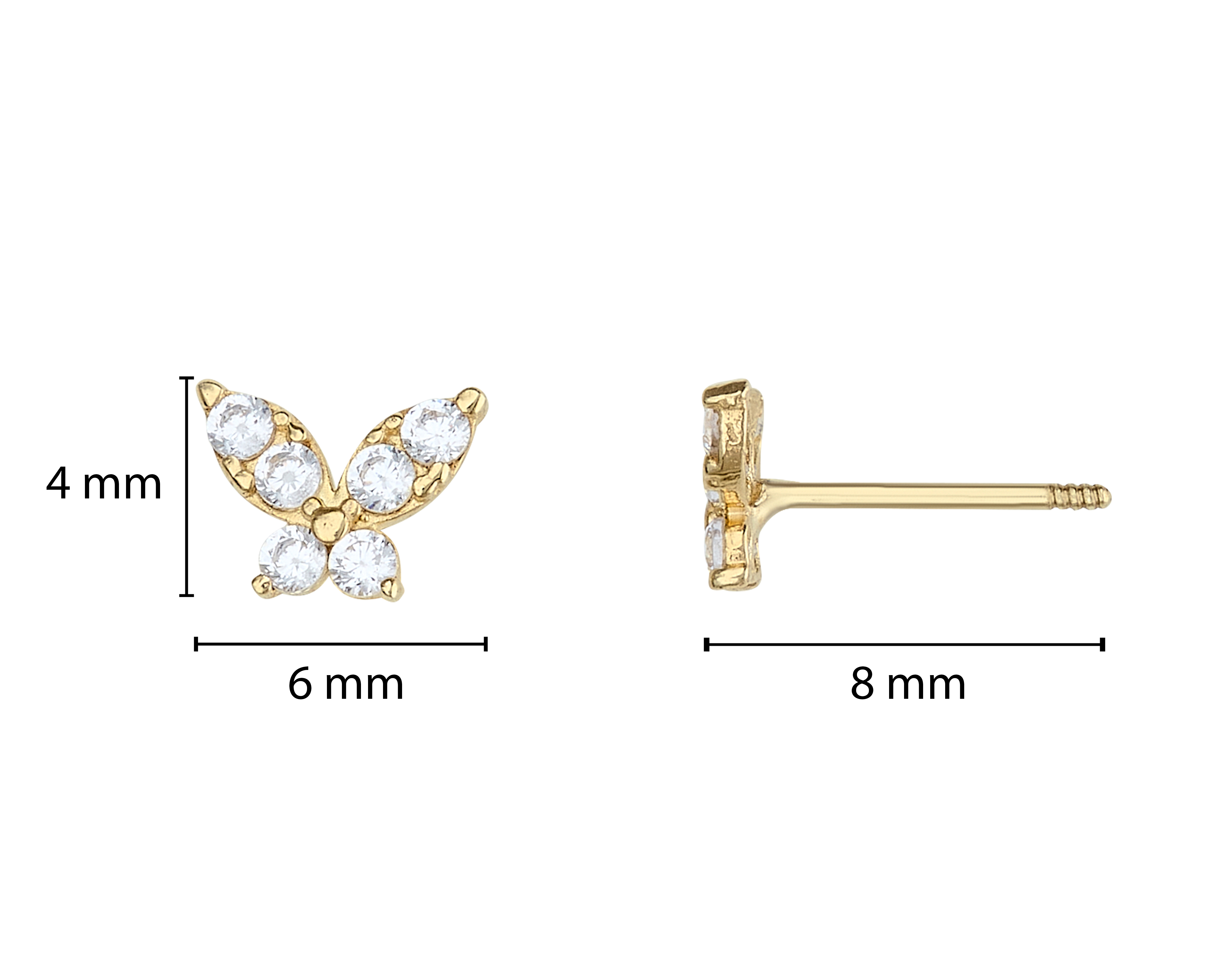 Foto 6 | Foto 6 | Broqueles Mariposa de Oro 14K Baby Colors