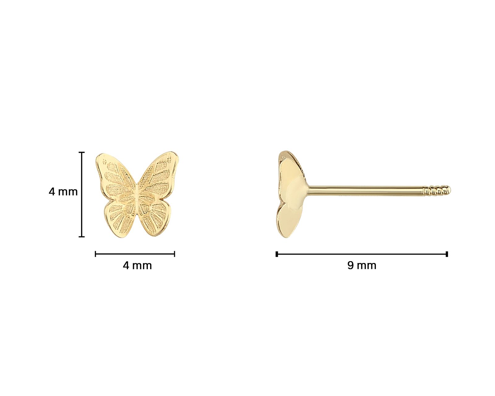 Foto 7 pulgar | Foto 6 | Broqueles Mariposa de Oro 10K Baby Colors