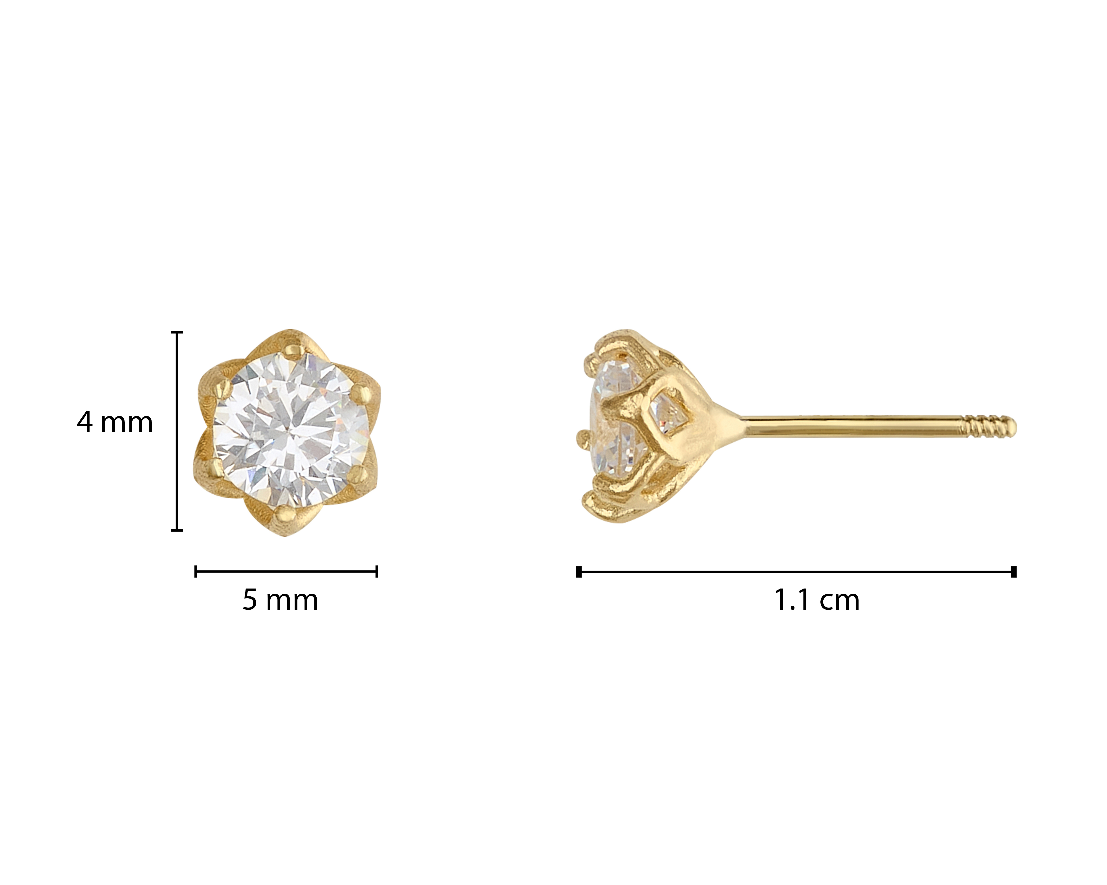 Foto 6 | Foto 6 | Broqueles de Oro 10k Sabelli